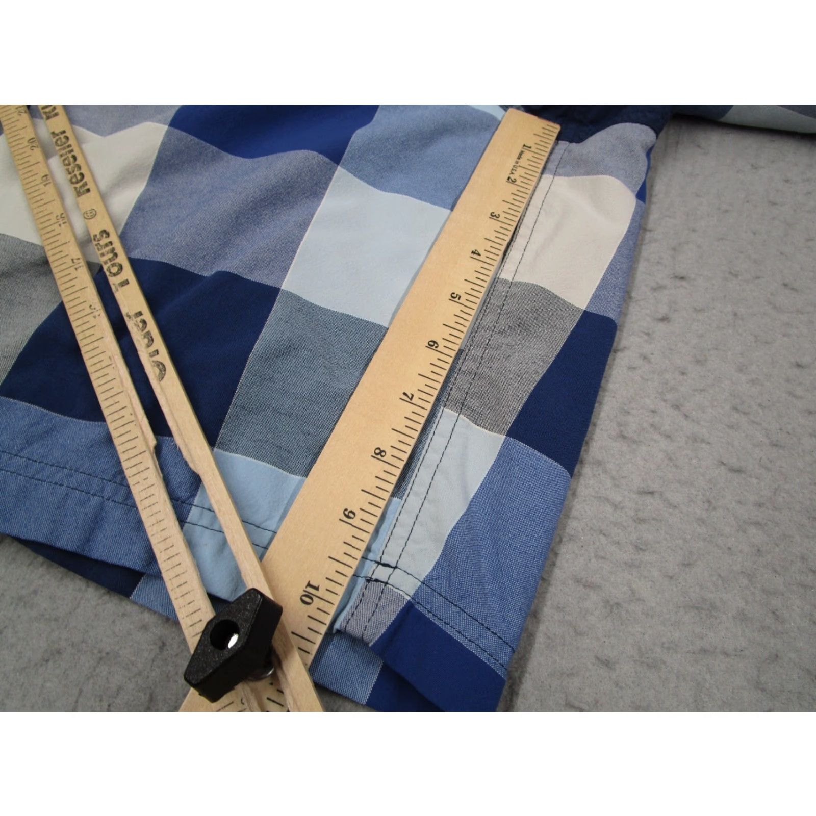 Lululemon Lululemon Shorts Mens 34 Blue Check Kahuna 10" Walk Active Travel Hike Golf Size US 34 / EU 50 - 3 Thumbnail