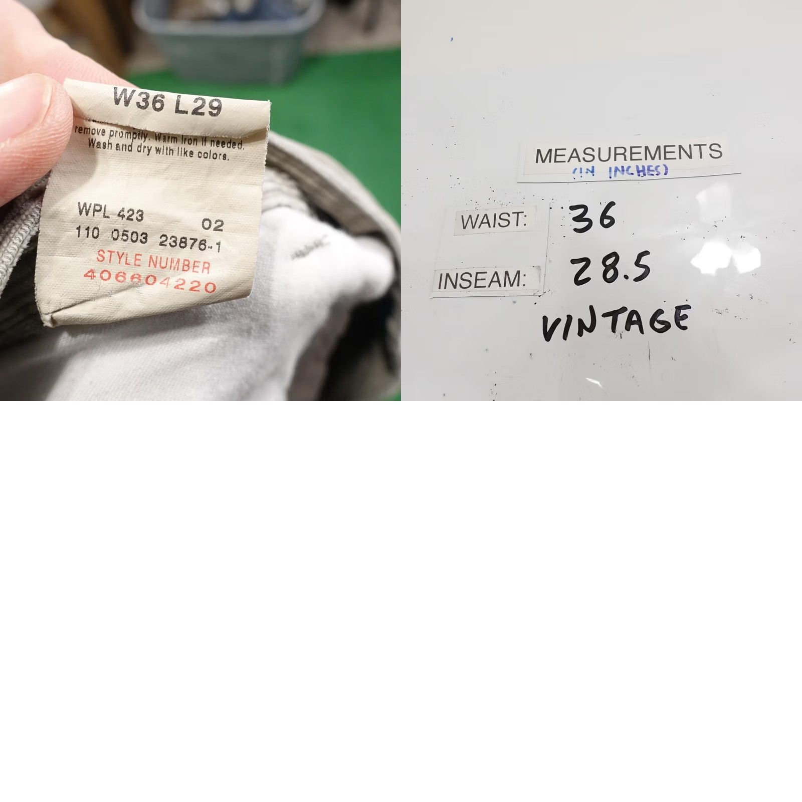 Dockers Vintage Dockers Pants Mens 36x29 Beige Khaki Corduroy Pleated Straight Cuffed Size US 36 / EU 52 - 8 Thumbnail