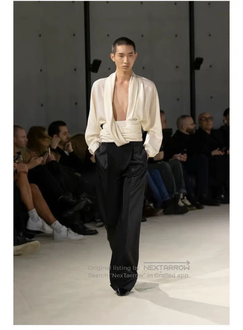 Saint Laurent Paris Saint Laurent Paris Brown Leather Flared Pants with Ripple Size US 28 / EU 44 - 8 Thumbnail