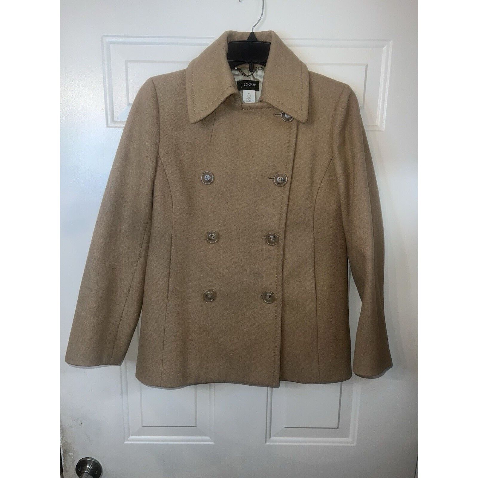 J.Crew JCrew Peacoat Parka Jacket Womens PS Small Double Breasted Size S / US 4 / IT 40 - 1 Thumbnail