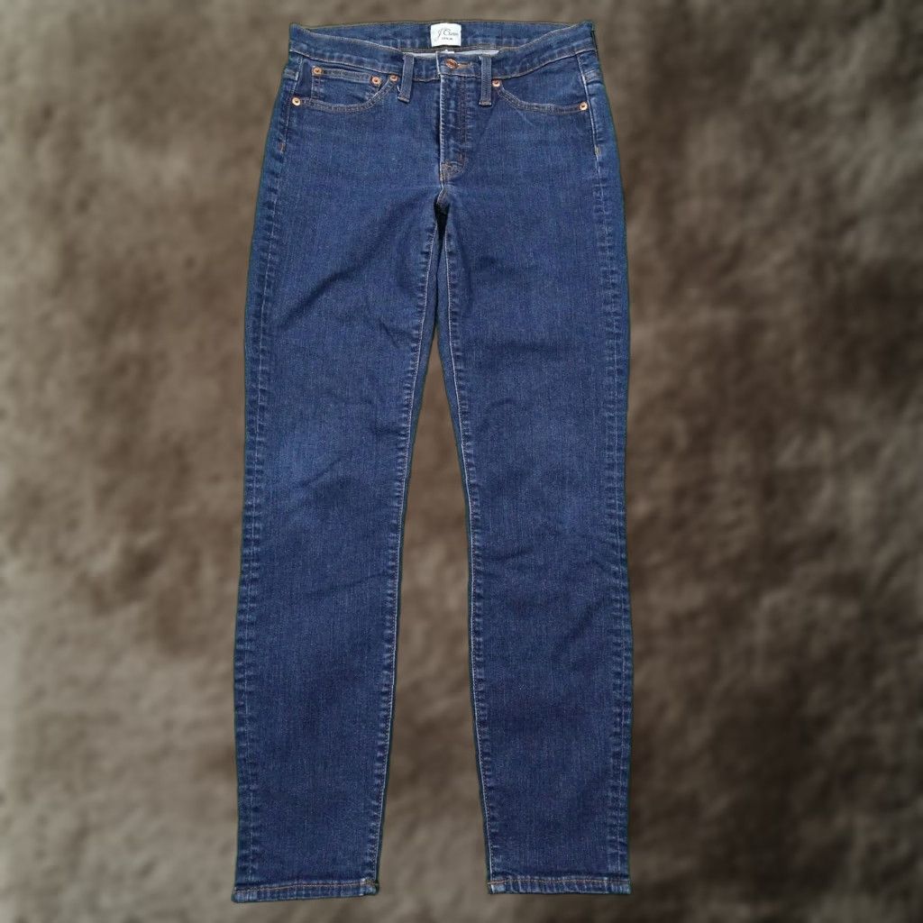 J.Crew J.CREW Jeans Womens 27 Blue 9 Inch Toothpick Skinny Stretch Denim Dark Wash Size 27" / US 4 / IT 40 - 1 Thumbnail