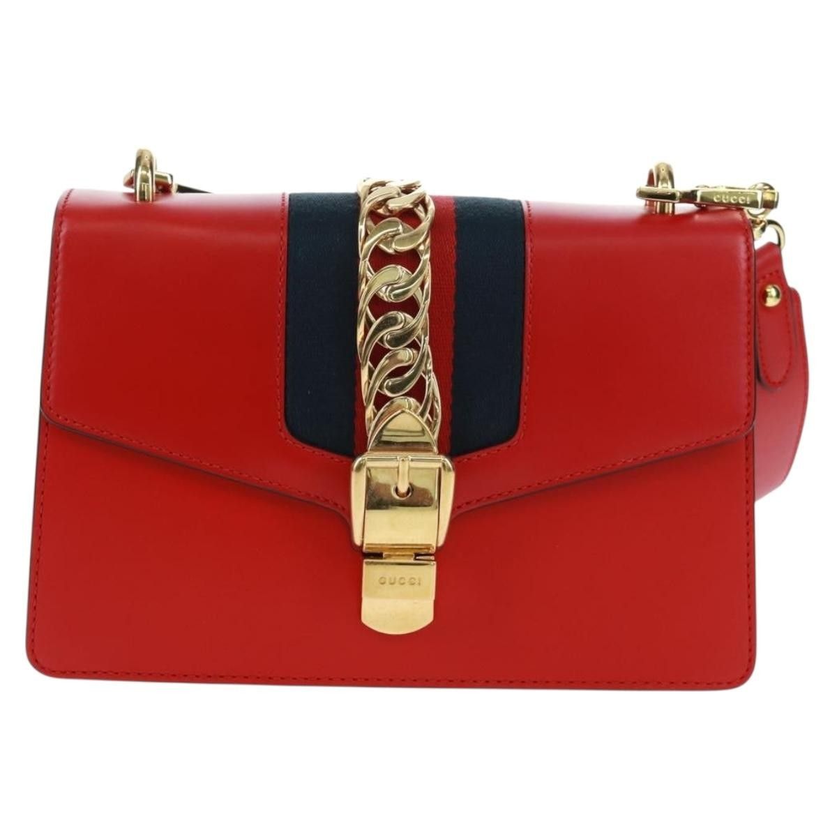 Gucci Gucci Sylvie Shoulder Bag Leather Size ONE SIZE - 1 Thumbnail