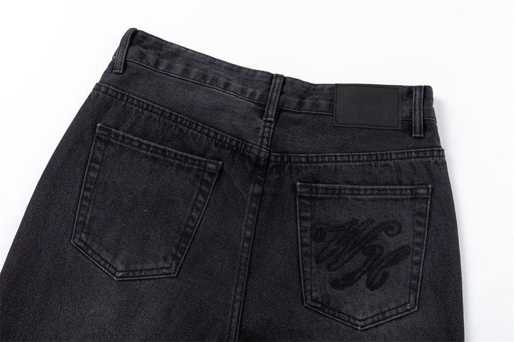 Japanese Brand × Jean Letter Embroidery Distressed Flare Faded Black Jeans Size US 35 - 8 Thumbnail