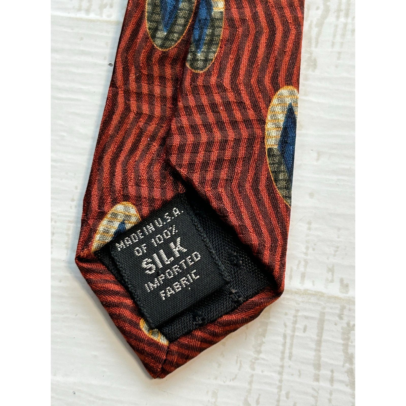Bill Blass Bill Blass Black Teardrop and Geometric Design Silk Tie Size ONE SIZE - 5 Thumbnail