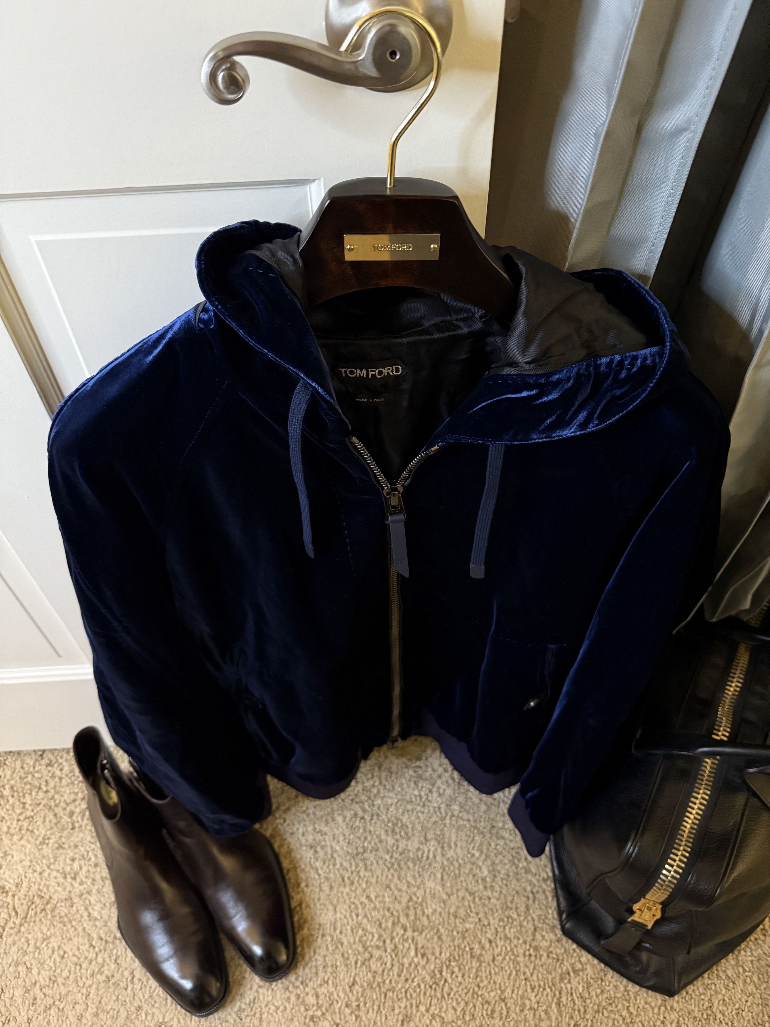 Tom Ford Best Dressed $4,300 w/Tax Highest End Velvet Hoodie Size US L / EU 52-54 / 3 - 19 Thumbnail