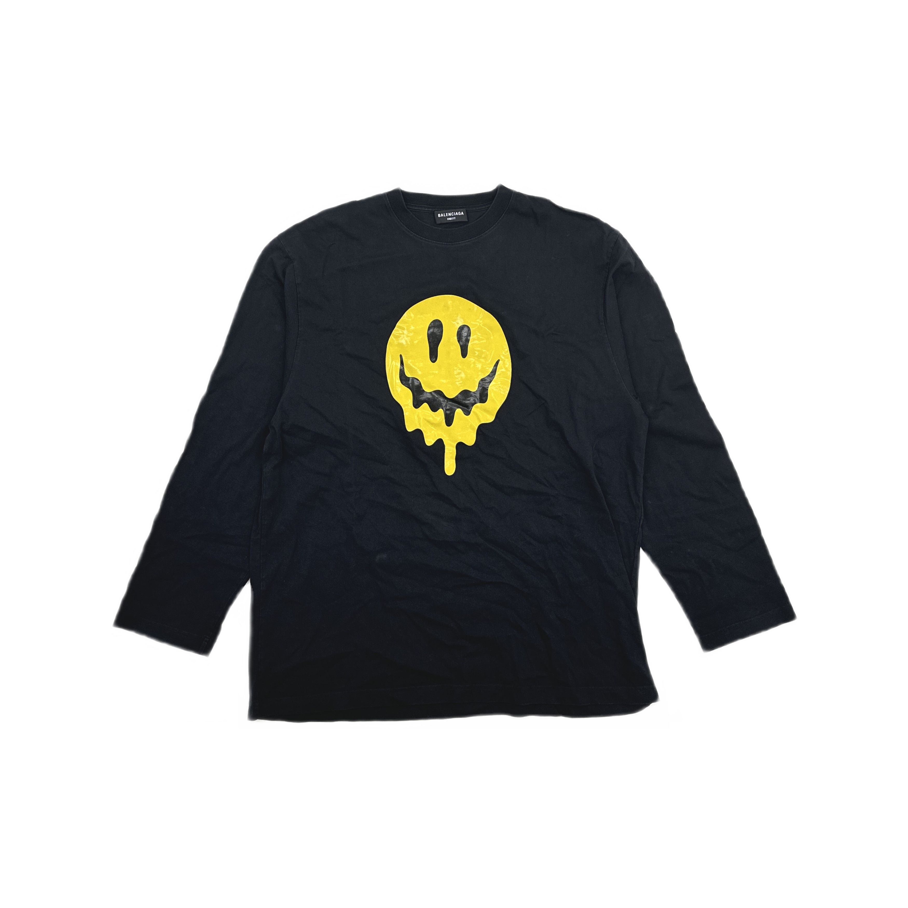 Balenciaga Balenciaga Melting Smiley Long Sleeve T-Shirt Size S Size US S / EU 44-46 / 1 - 1 Thumbnail