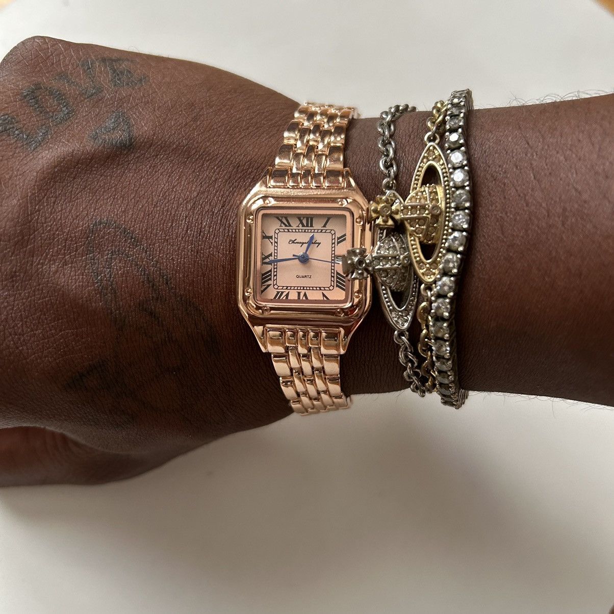 Vintage Vintage 90s retro luxury style quartz rose gold watch Size ONE SIZE - 1 Thumbnail