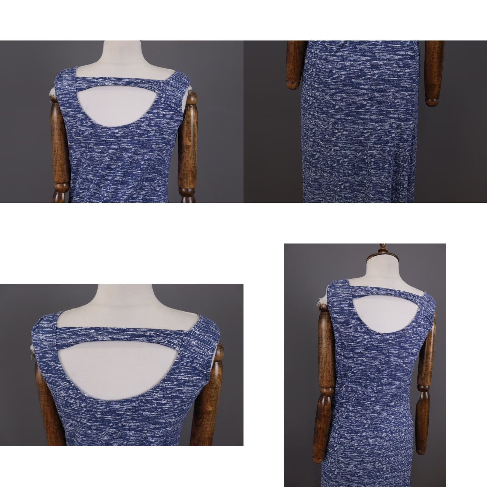 Vintage Elisa Cavaletti Sono Italiana Blue Printed Bodycon Sleeveless Long Dress L Womens Color Blue Size L Size L / US 10 / IT 46 - 9 Thumbnail