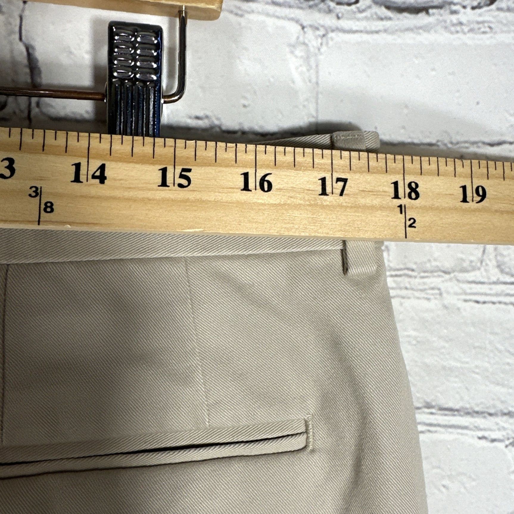 Charles Tyrwhitt Charles Tyrwhitt Pants Mens 36x34 Beige Straight Leg Flat Front Khakis Size US 36 / EU 52 - 3 Thumbnail