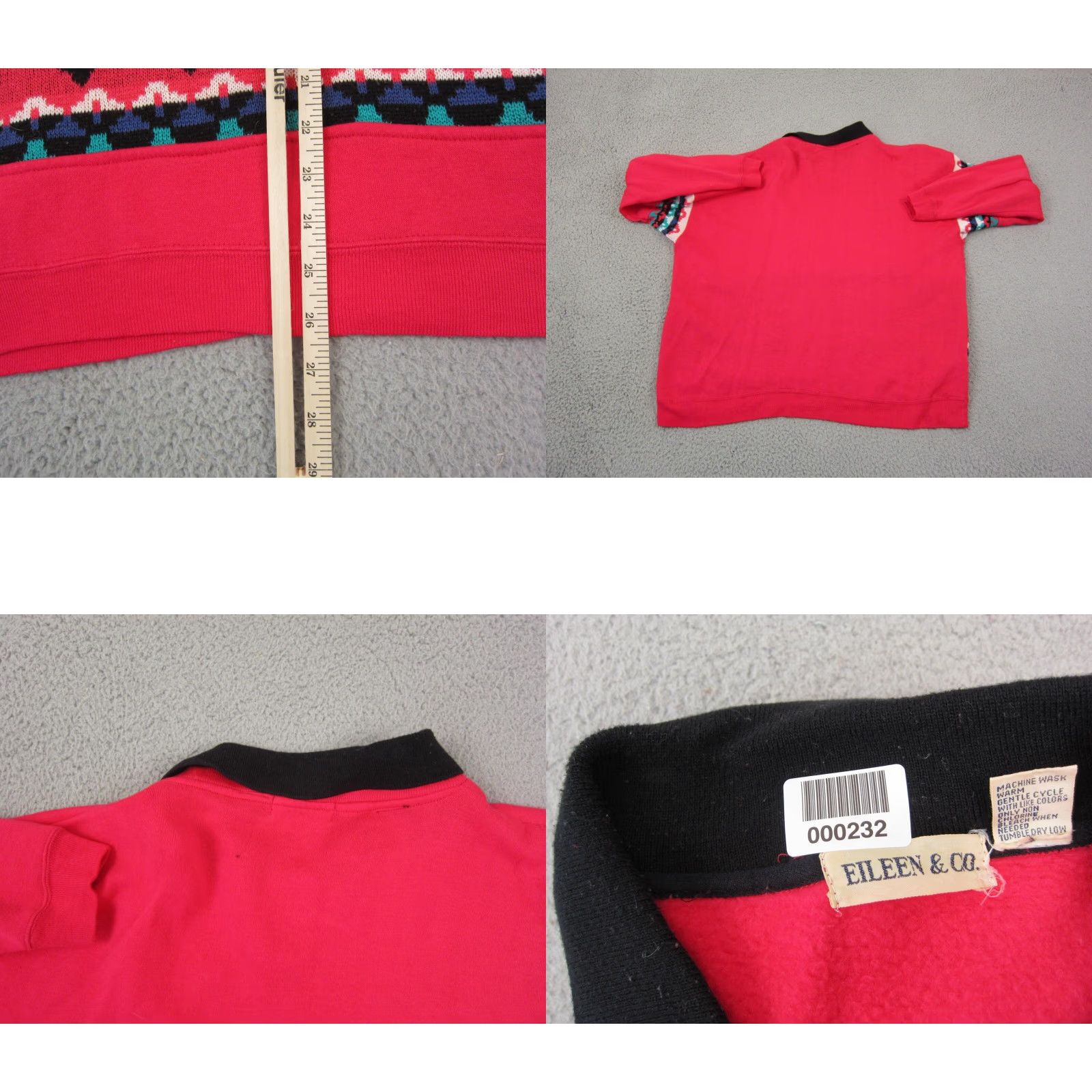 Pinko VINTAGE Eileen Sweatshirt Womens L Pink Knit Fleur de Lis Diamond Ladies Short Sleeve Pullover 80s 90s Outdoor Women Size L / US 10 / IT 46 - 8 Thumbnail