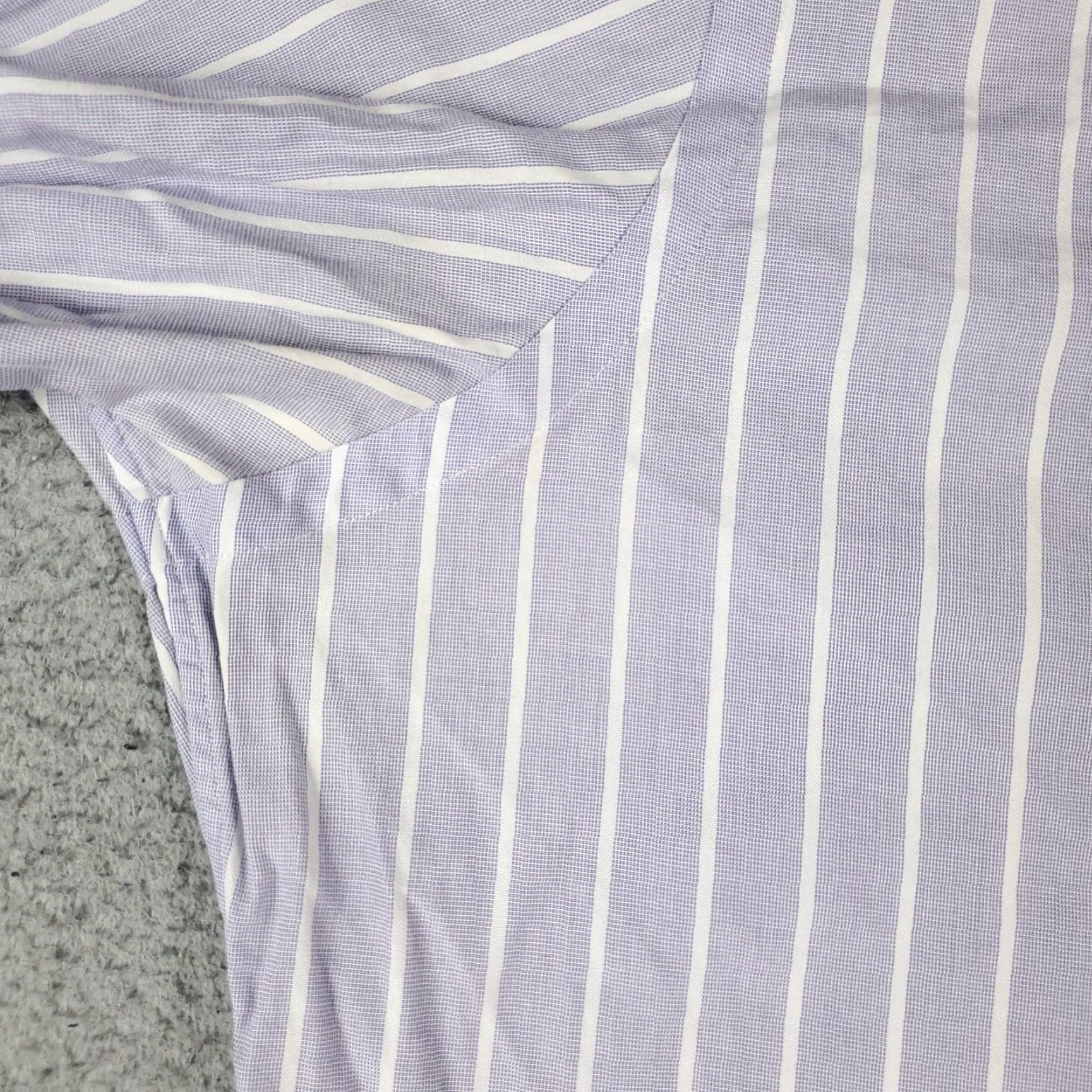 Ralph Lauren Ralph Lauren Dress Shirt Mens 16 Blue Striped Button Up Long Sleeve Cotton Regular With Pockets Size 42R - 6 Thumbnail