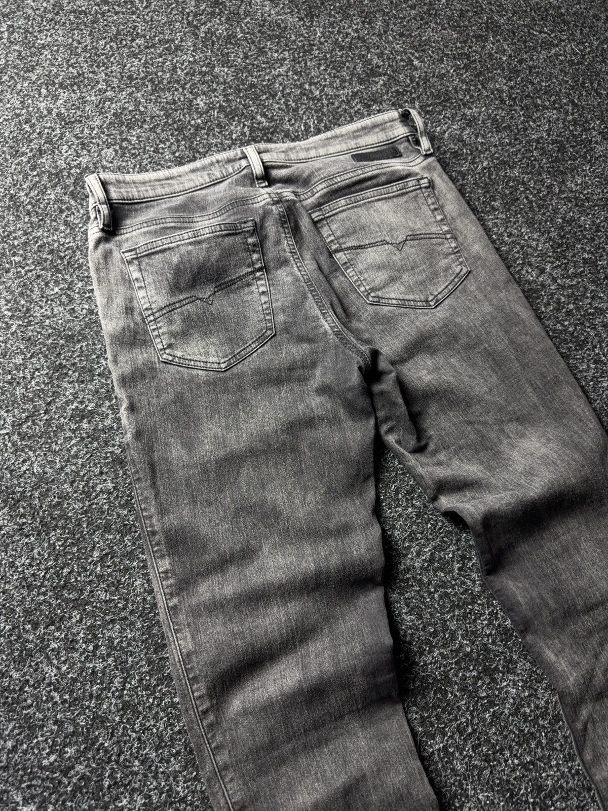 Diesel 00s Diesel Skinzee-Ne Grey Denim+Sweat Super Skinny Jeans Size 28" / US 6 / IT 42 - 16 Thumbnail