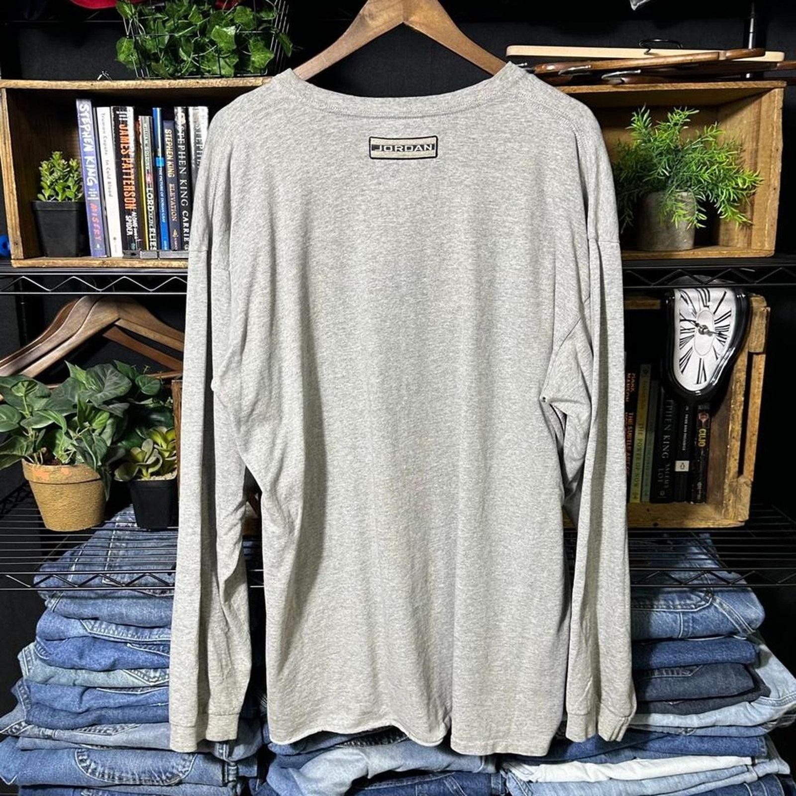 Nike Vintage 90s Jordan Shield Patch Long Sleeve Tee 2XL Shirt Size US XXL / EU 58 / 5 - 2 Thumbnail