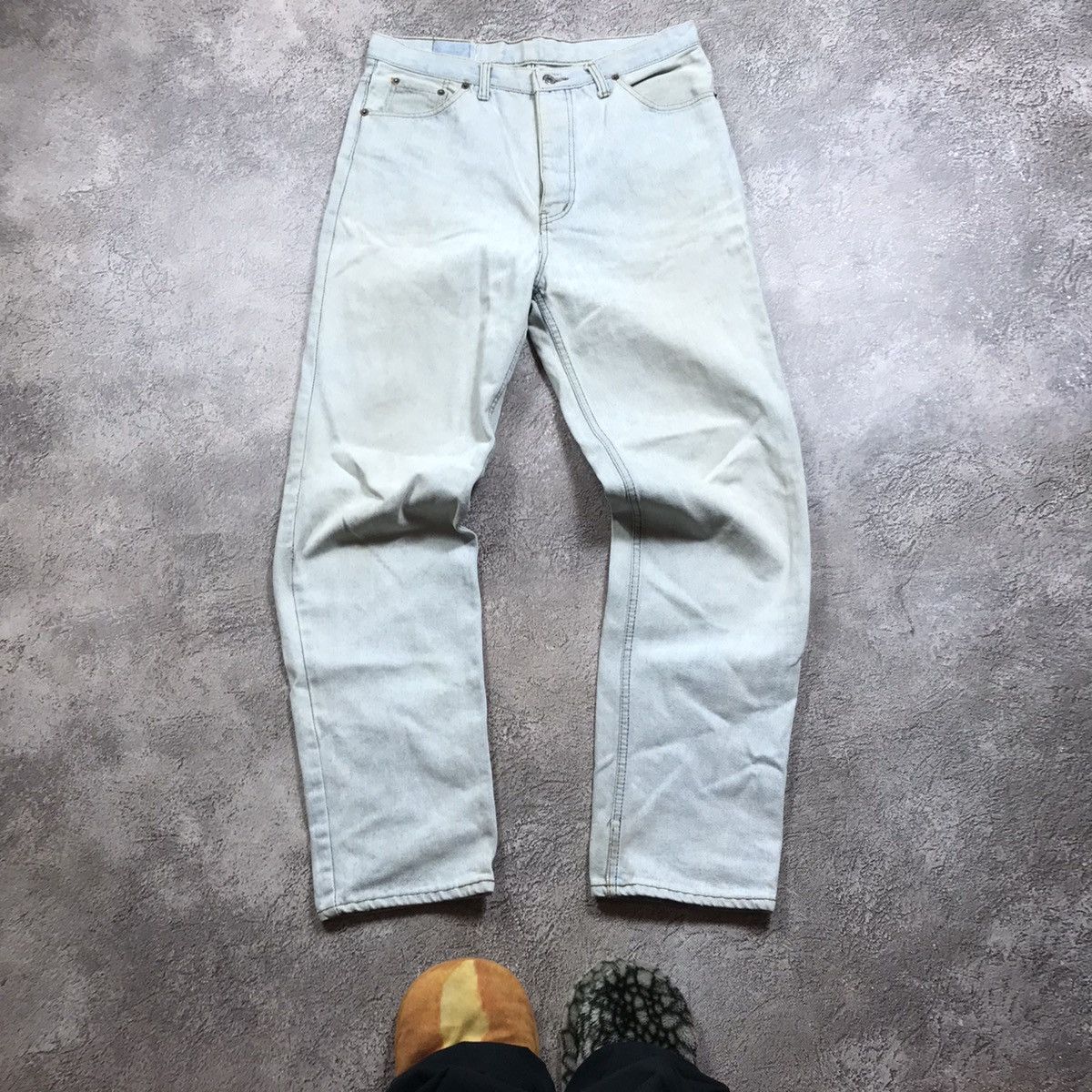 Vintage Vintage 90s Levis Baggy Faded Black Distressed Jeans Punk 34 Size US 34 / EU 50 - 4 Thumbnail