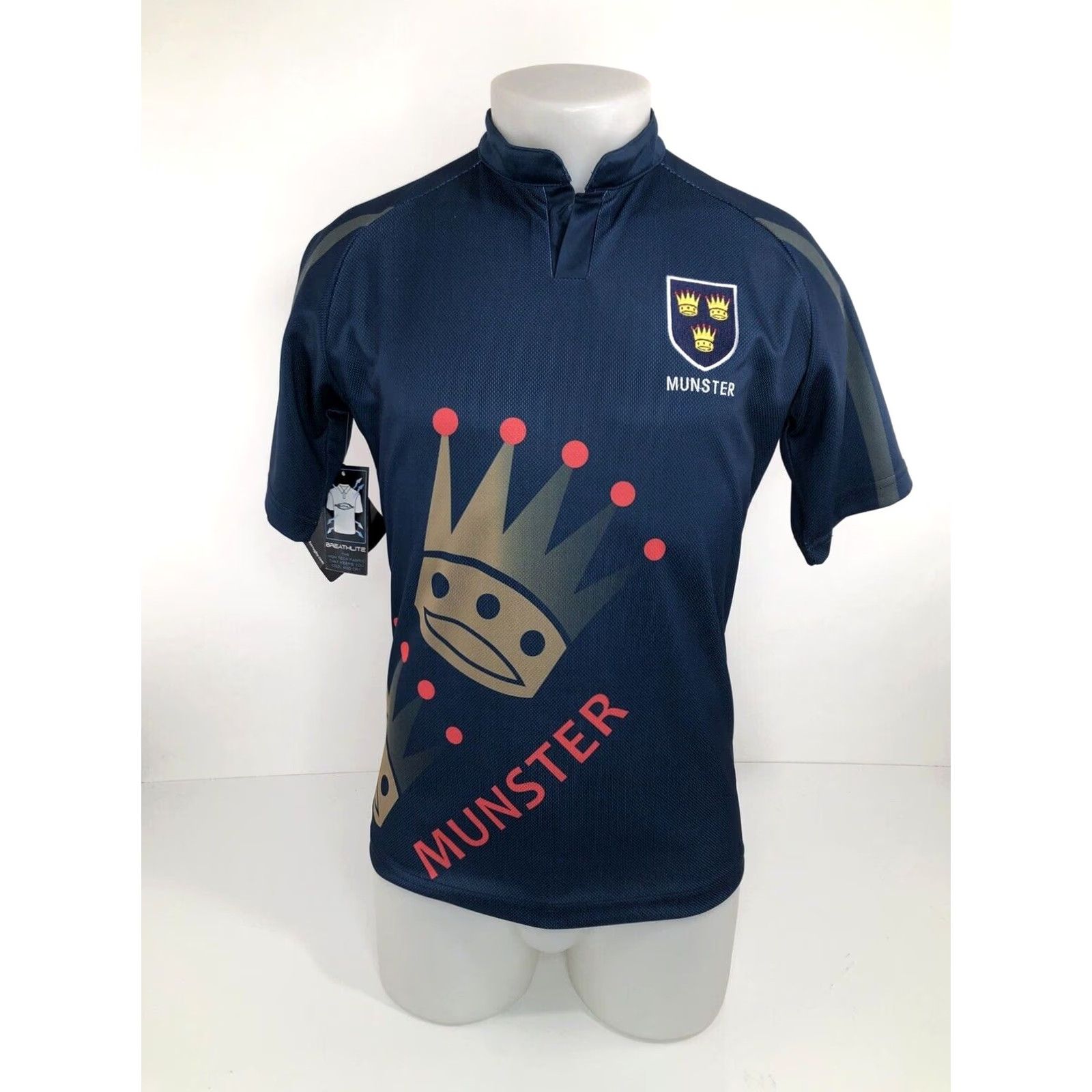 Olive MUNSTER Jersey LFR Live For Rugby NEW with TAGS Embroidered Sm. S Blue Mens Rugby Jersey Size US S / EU 44-46 / 1 - 2 Thumbnail