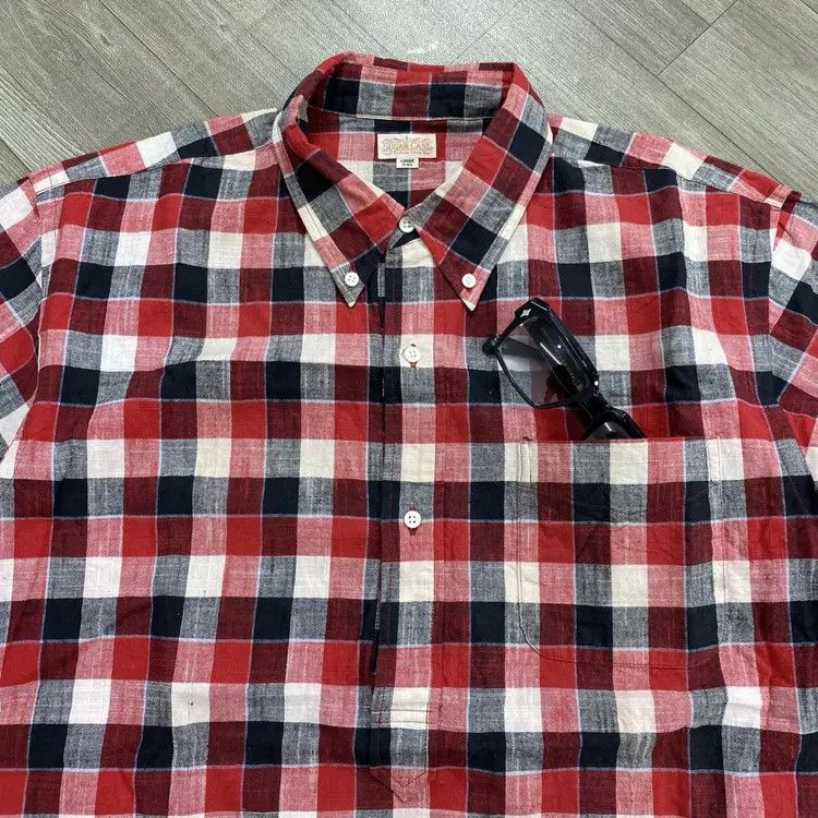 Sugar Cane Sugar Cane Half Button plaid Shirts Size US L / EU 52-54 / 3 - 3 Thumbnail