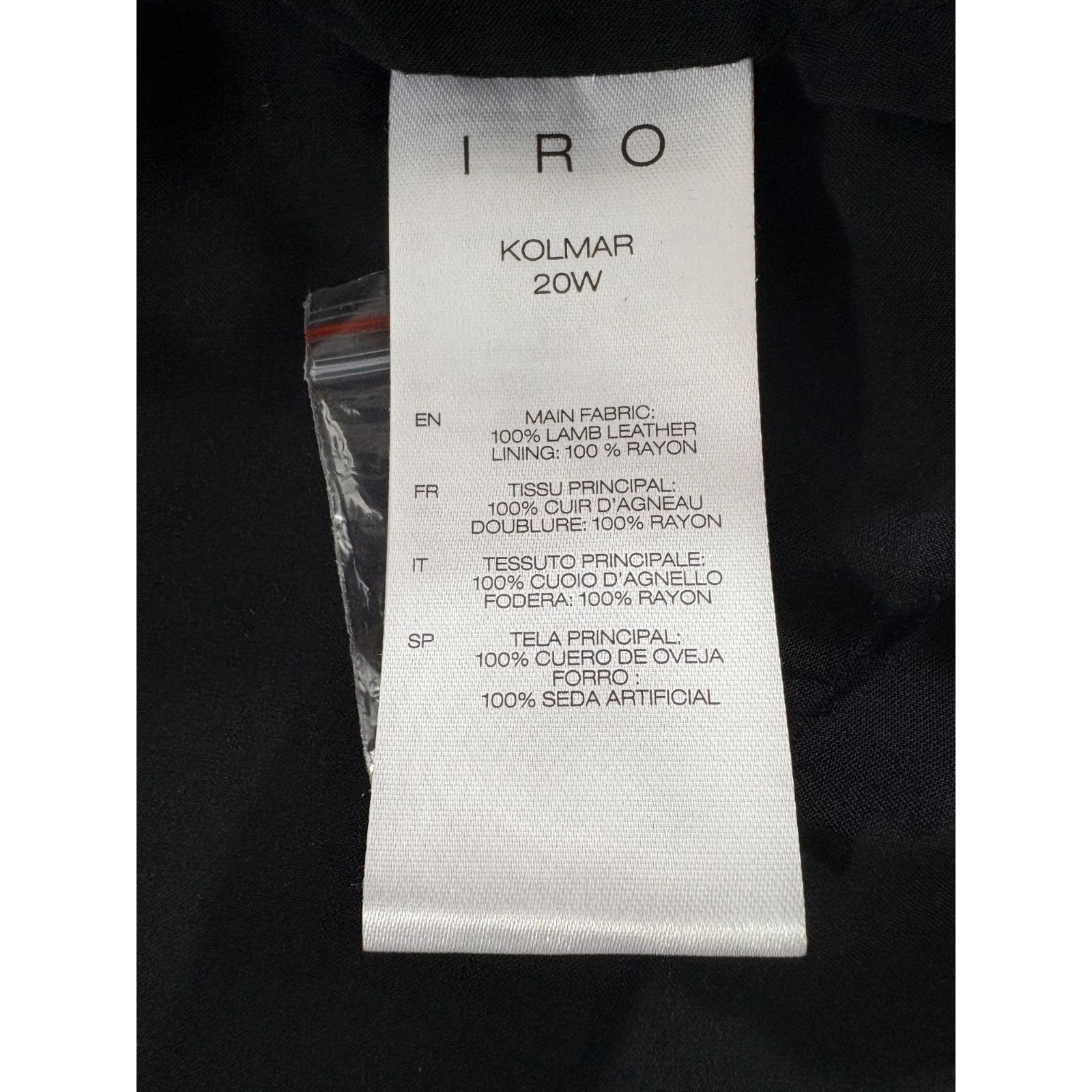 Iro Iro Paris Lamb Leather Kolmar Cropped Moto Jacket Sz 40 US L Size L / US 10 / IT 46 - 3 Thumbnail