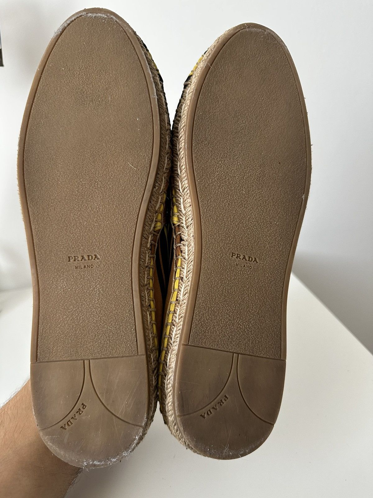 Prada Prada striped yellow black espadrilles shoes Size US 10.5 / IT 40.5 - 7 Thumbnail