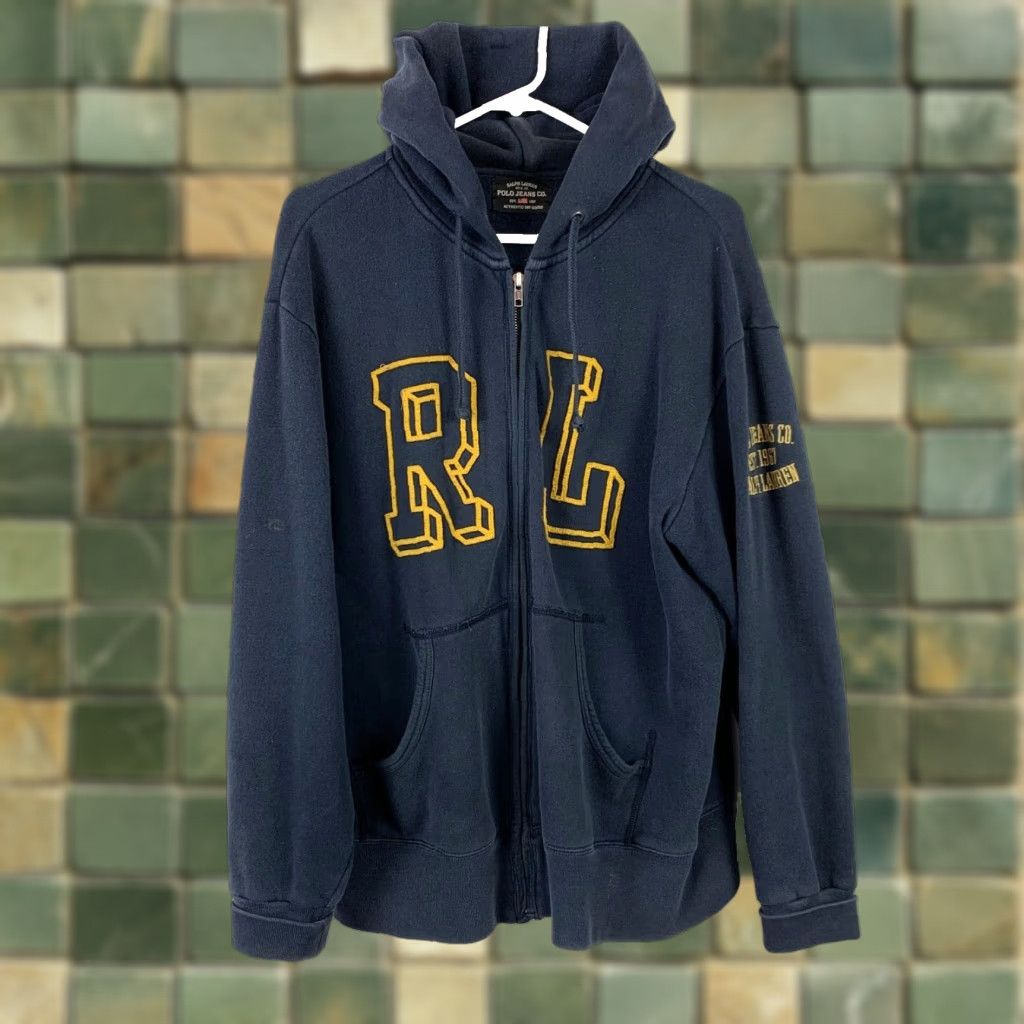 Polo Ralph Lauren Polo Ralph Lauren Full Zip Hoodie Navy Medium Mens Shirt Size US M / EU 48-50 / 2 - 1 Thumbnail