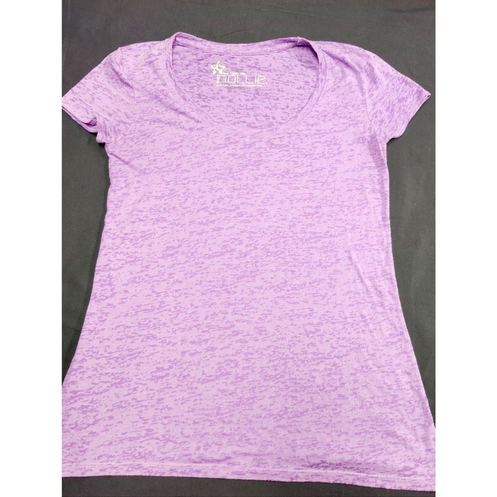 NOLLEY'S Nollie Lavender Heather Burnout Scoop Neck Short Sleeve Tee Size S / US 4 / IT 40 - 1 Thumbnail