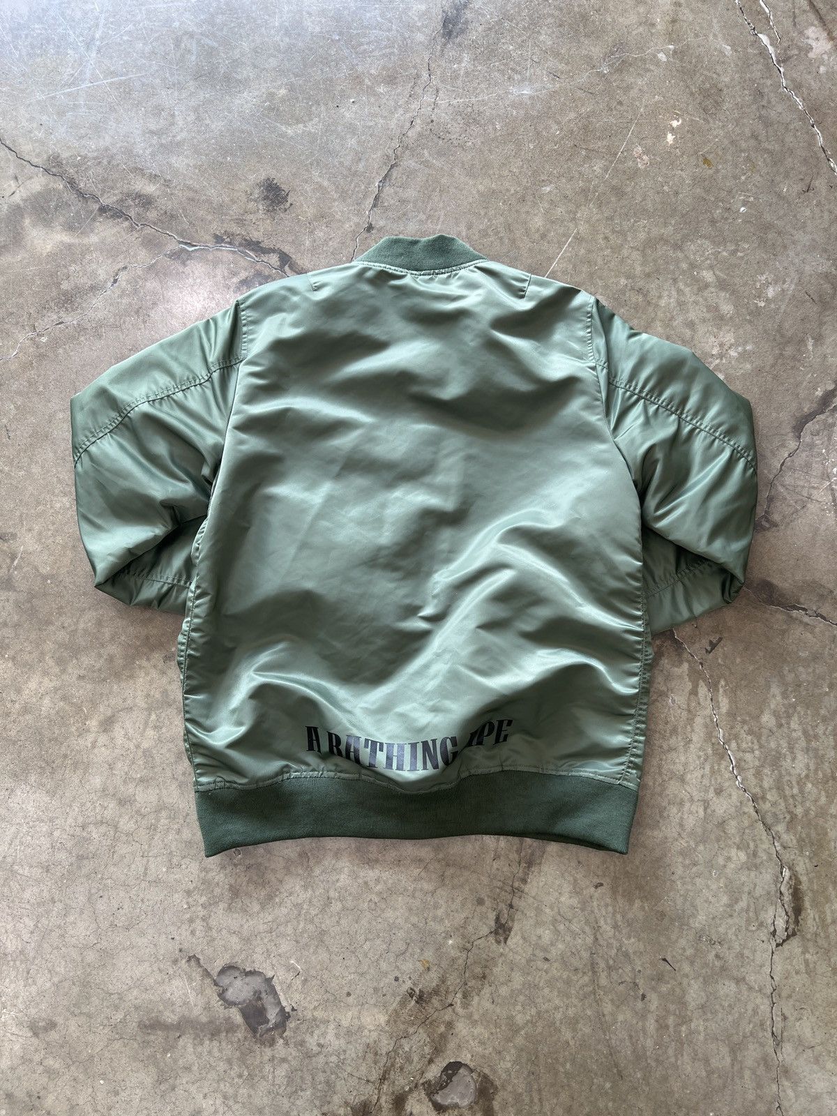 Bape A Bathing Ape Bape Bomber Jacket Green Sz. XL Size US XL / EU 56 / 4 - 4 Thumbnail