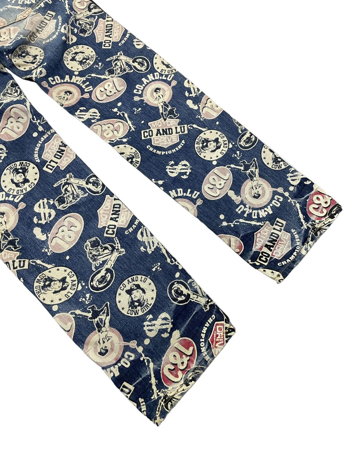 14th Addiction × Hysteric Glamour Co & Lu Japan AOP 666 Hysteric Glamour Styled Denim Pants Size US 29 - 9 Thumbnail