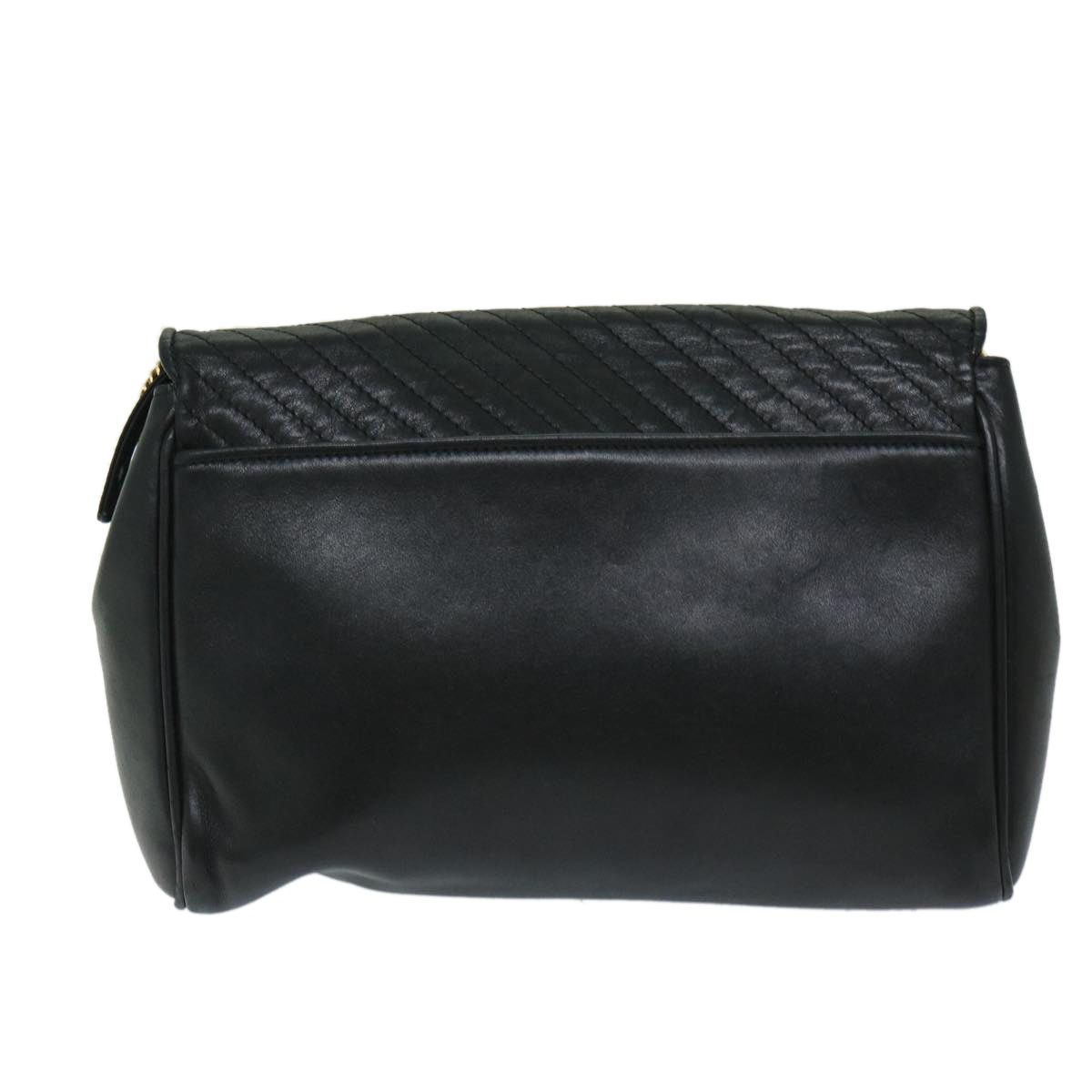 Celine CELINE Chain Shoulder Bag Leather Black Size ONE SIZE - 3 Thumbnail