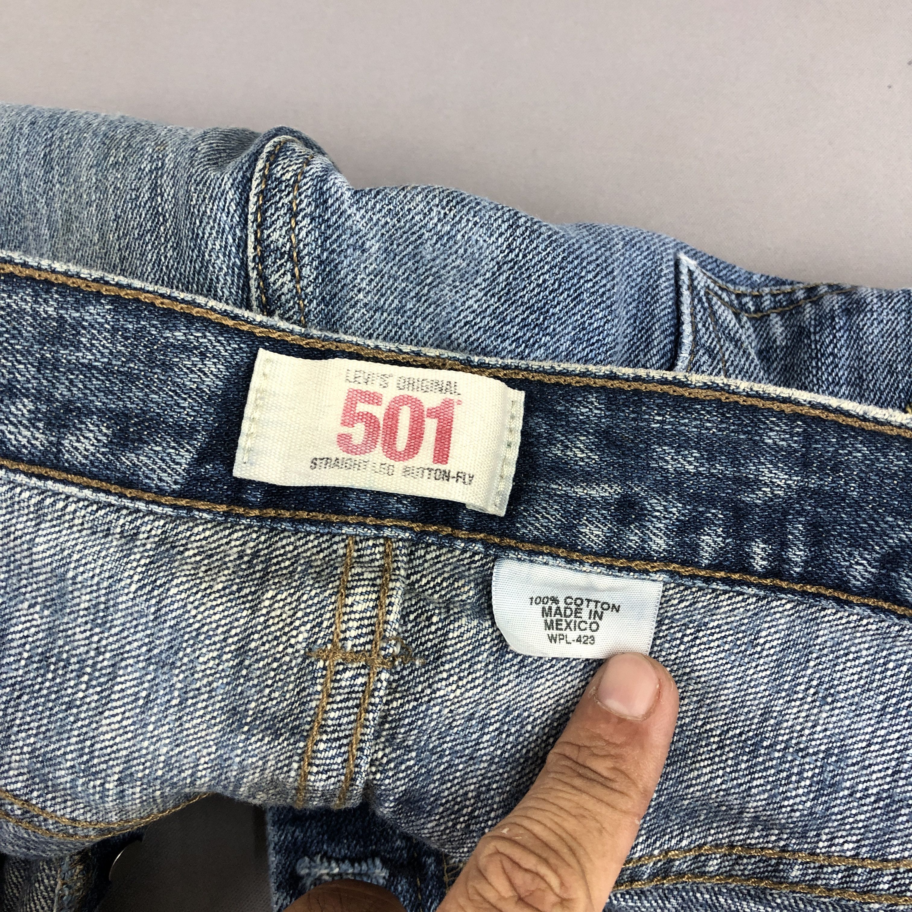 Levi's Vintage Y2K Levis 501 Jeans Levi's Light Wash Faded Denim Size US 34 / EU 50 - 9 Thumbnail