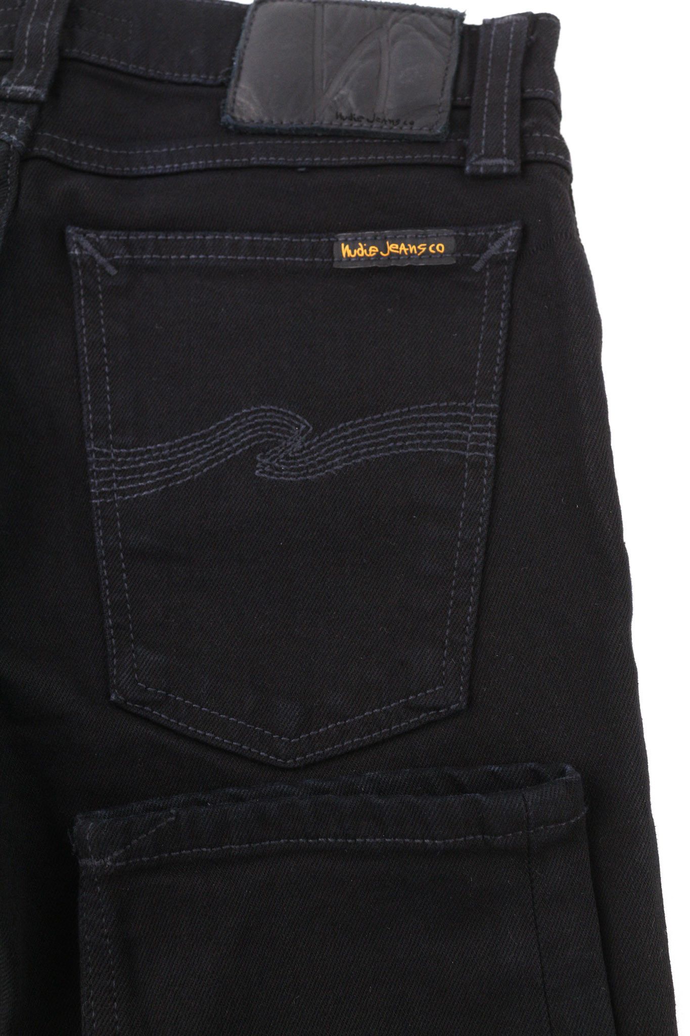 Nudie Jeans LONG JOHN W26/L30 Cotton Stretch Black Jeans 80599 Size 26" / US 2 / IT 38 - 5 Thumbnail