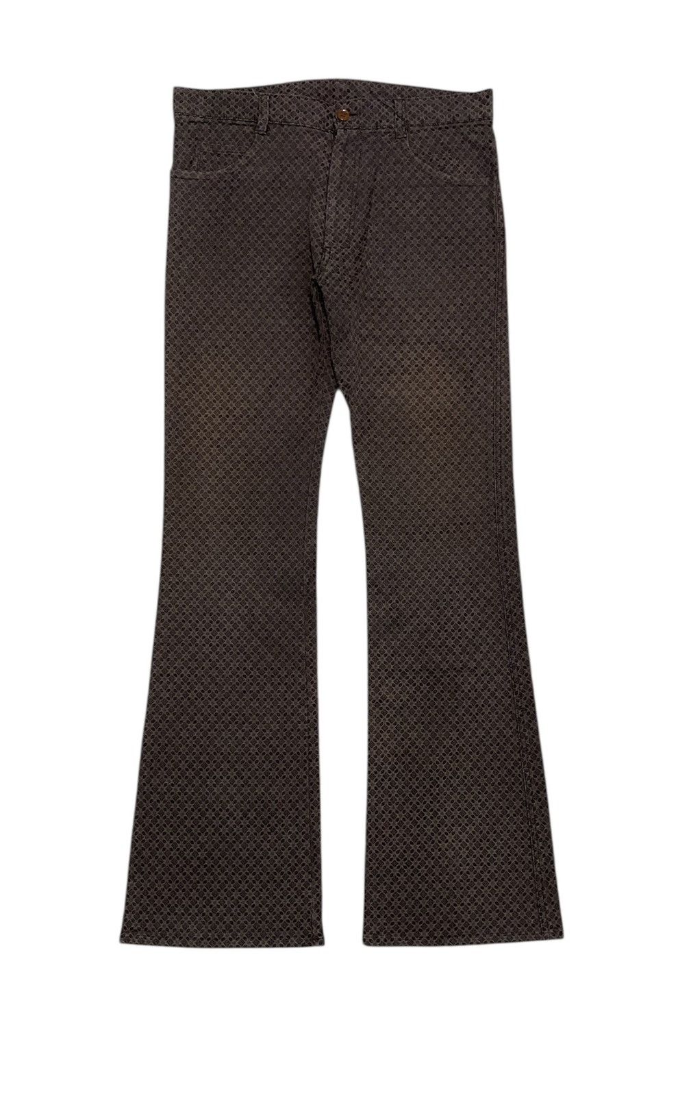 Katharine Hamnett London 2000s Hamnet Flare Texture Pants Size US 31 - 1 Thumbnail