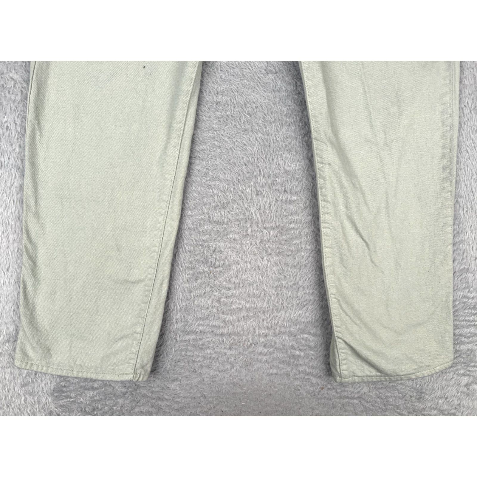 Denime SONG Juniors 5 Green Denim Straight Jeans Button Fly 90s Women's 25x28 Size 27" / US 4 / IT 40 - 2 Thumbnail