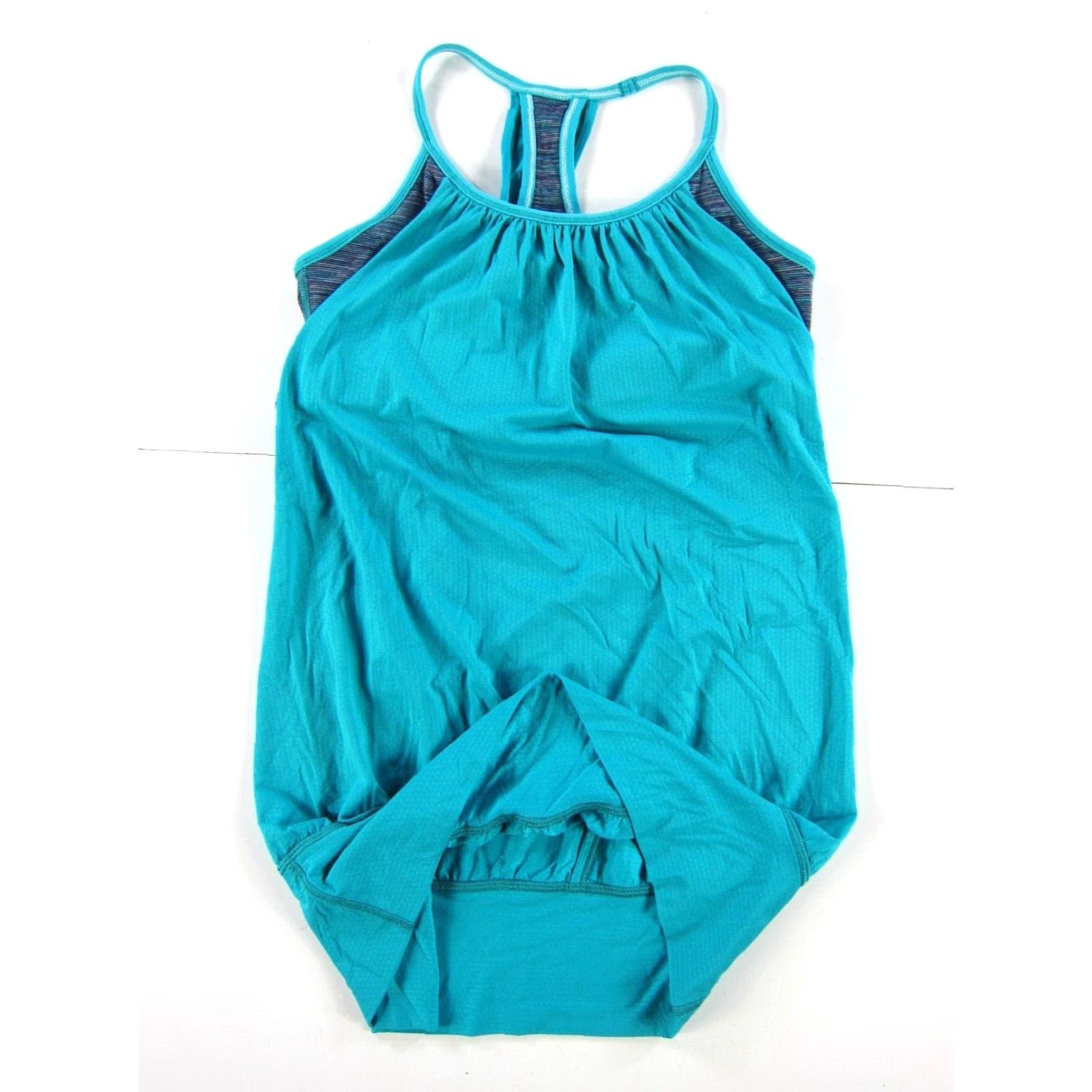Lululemon Lululemon Blue Purple Stripe Sport Bra Racerback Yoga Run Workout Tank Top S-M - Womens Size S / US 4 / IT 40 - 4 Thumbnail