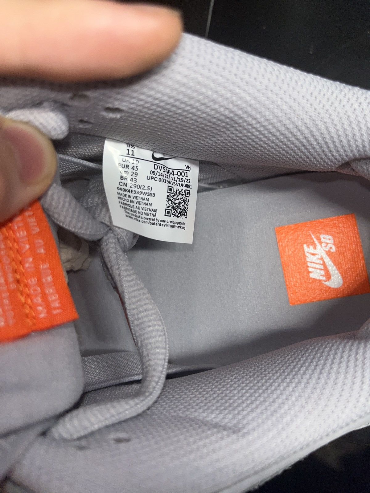 Nike Nike SB Dunk Low Pro ISO Orange Label Wolf Grey Gum Size US 11 / EU 44 - 7 Thumbnail