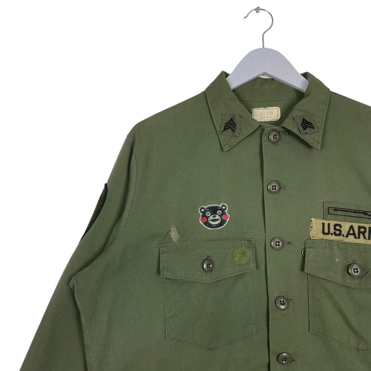 Vintage 💥VINTAGE OG ARMY US MILITARY SHIRT Size US L / EU 52-54 / 3 - 6 Thumbnail