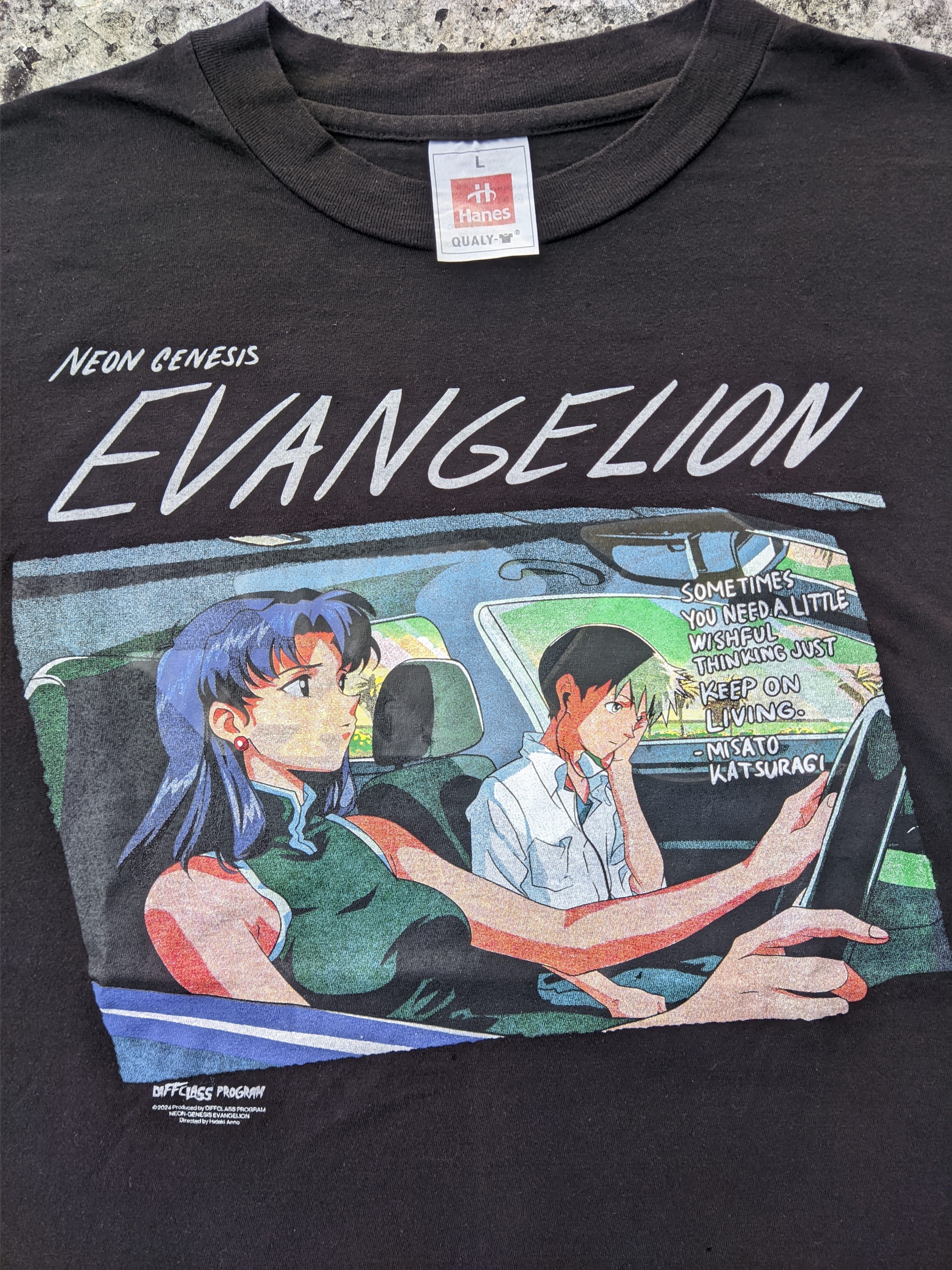 Anime Neon genesis evangelion anime manga misato & shinji tees Size L / US 10 / IT 46 - 2 Thumbnail