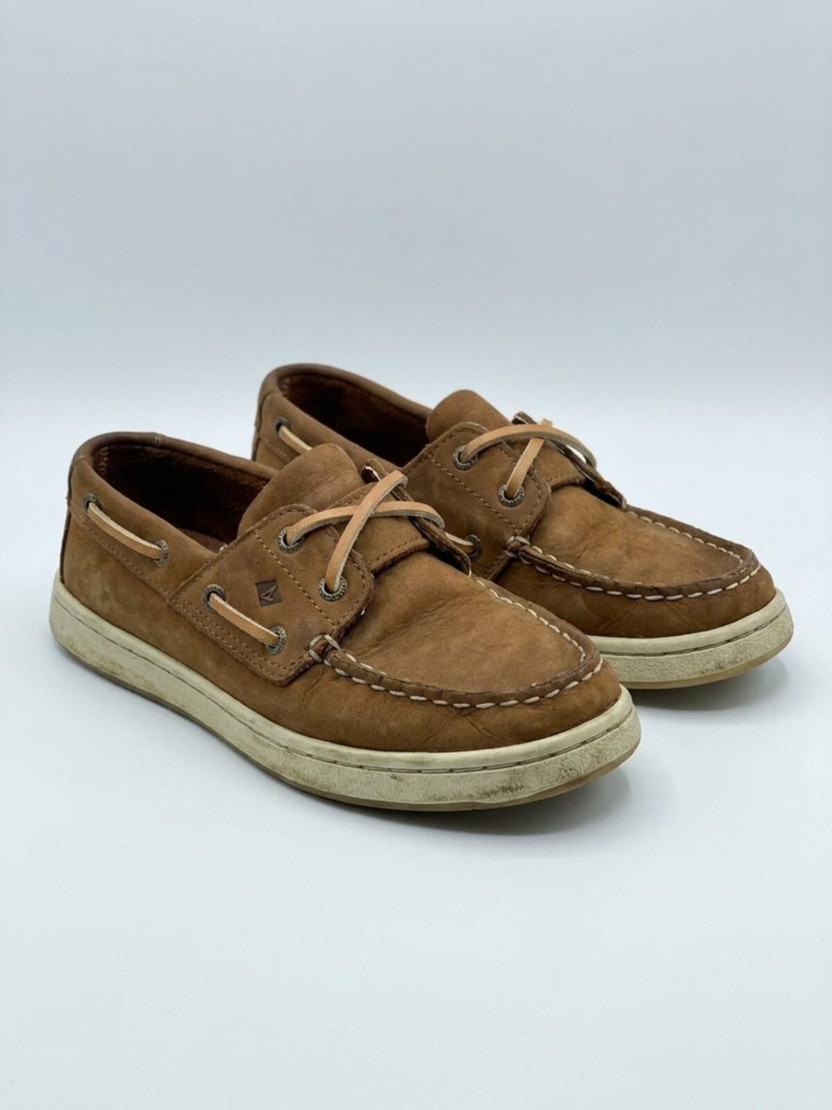 Sperry Sperry Tan Leather 2-Eye Boat Shoes Size US 11 / EU 44 - 1 Thumbnail