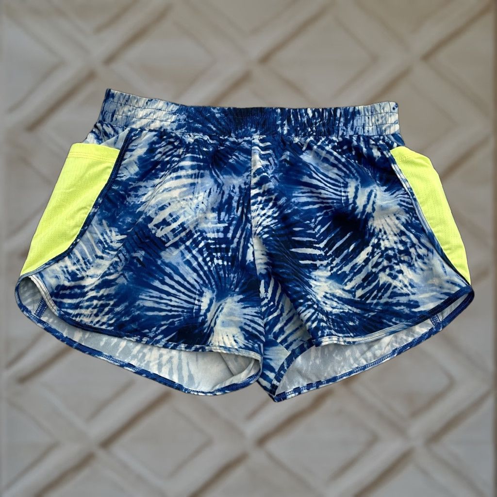 Lands' End Lands' End Active Shorts Womens Large Blue Tie-Dye Lightweight Running 26x3.5 Size 36" / US 14 / IT 50 - 1 Thumbnail