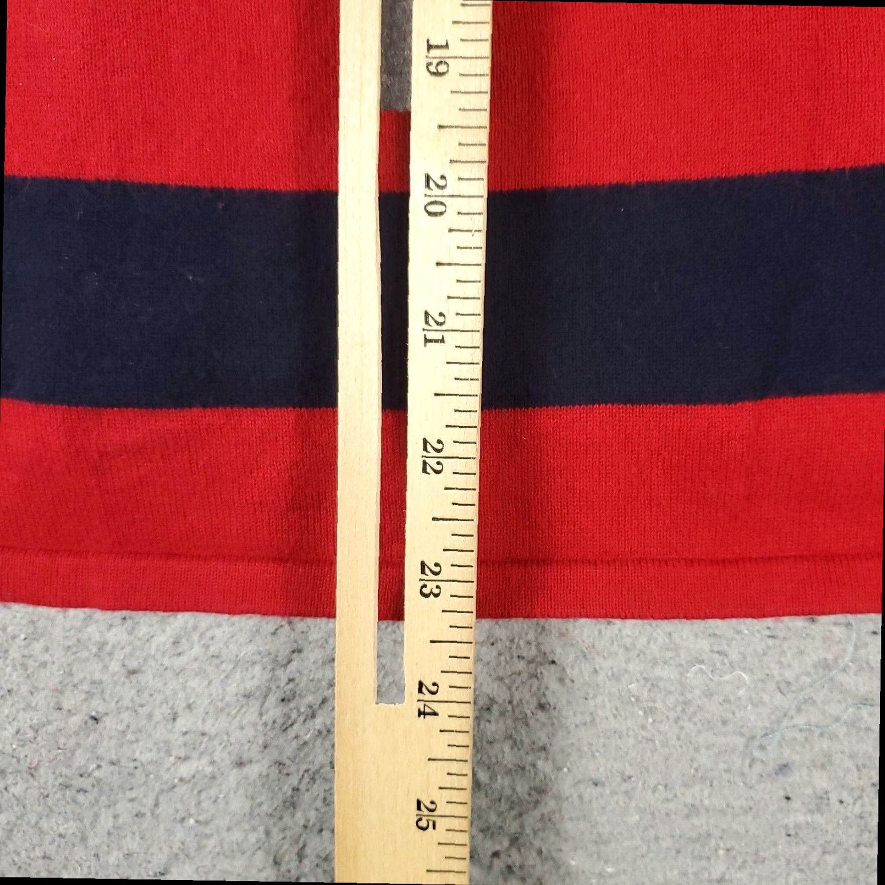 Tommy Hilfiger Tommy Hilfiger Long Sleeve Striped Pullover T-Shirt Women's Medium Red Cotton Crew Neck Size M / US 6-8 / IT 42-44 - 7 Thumbnail
