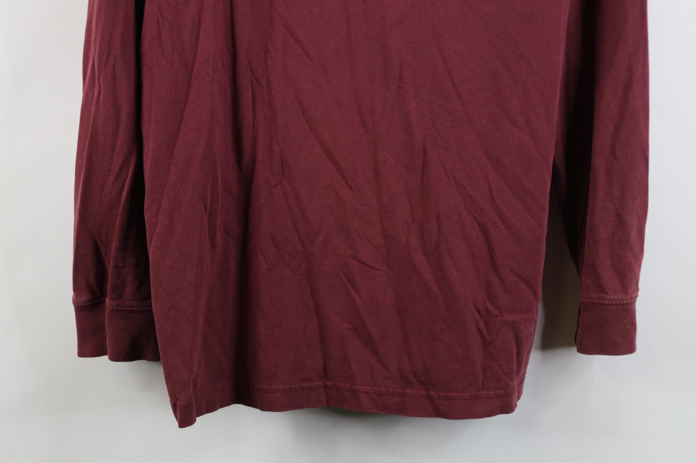 Dickies Vintage Y2K Dickies Long Sleeve Pocket T-Shirt Burgundy Size US L / EU 52-54 / 3 - 3 Thumbnail