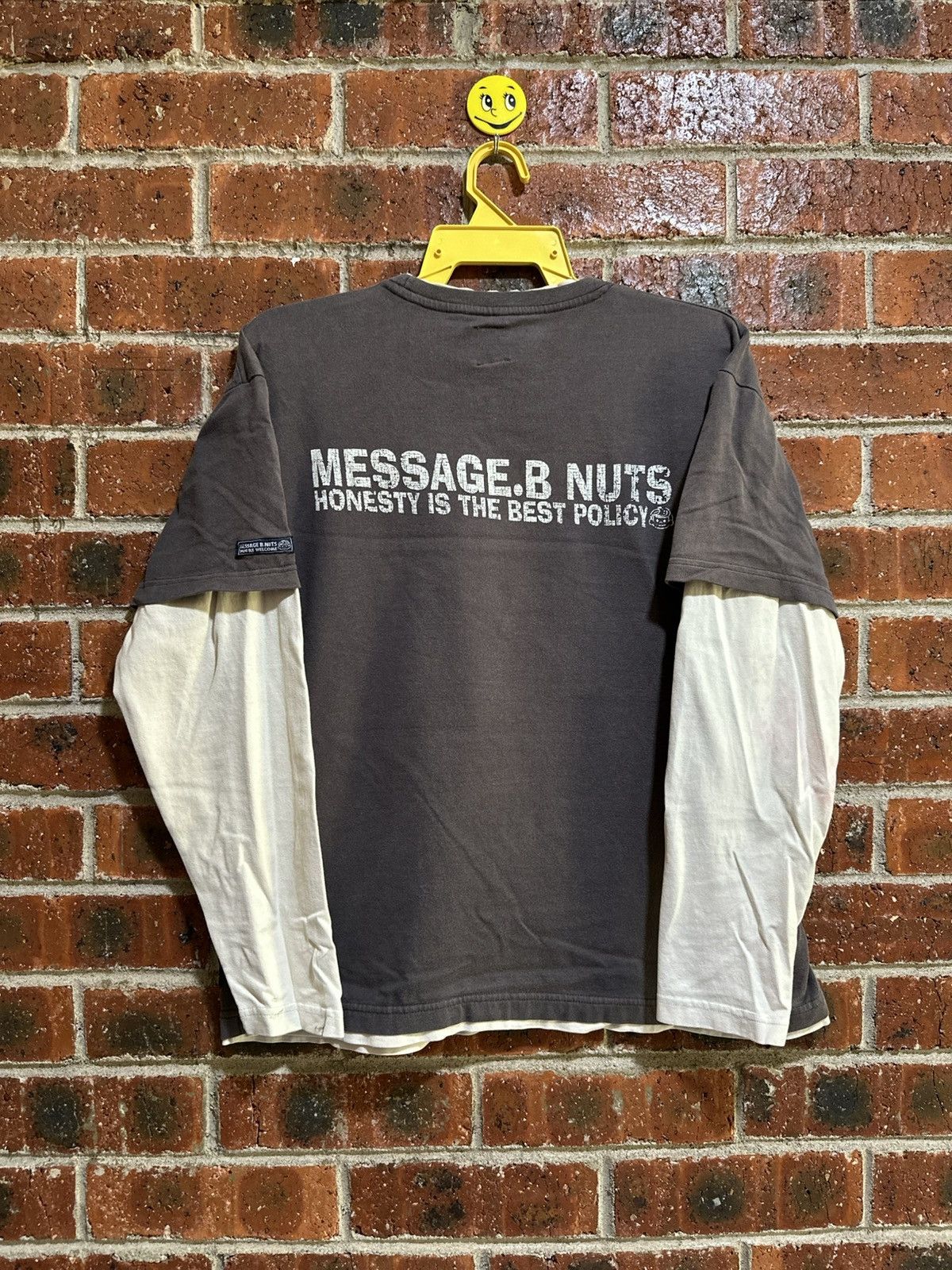 Vintage Vintage Grunge Message.B Nuts Sun Faded Tee Size US L / EU 52-54 / 3 - 8 Thumbnail
