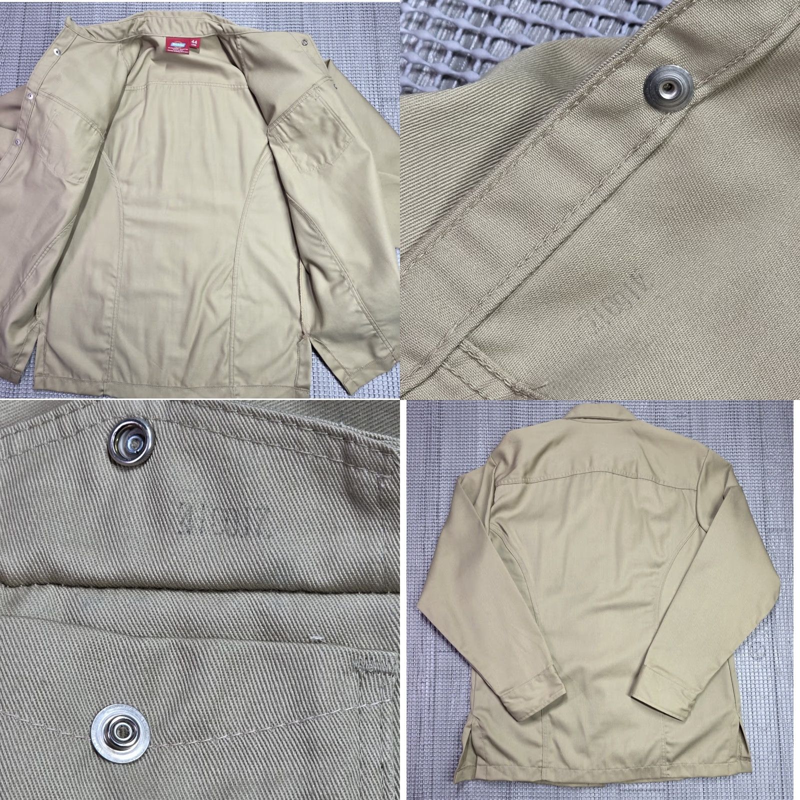 Dickies VINTAGE Dickies Shirt Jacket 44L Beige Heavy Canvas USA Shacket Men 70s 80s Workwear Snap Button All Seasons Pockets Collar MID-LENGTH Jacket Size US XXL / EU 58 / 5 - 9 Thumbnail