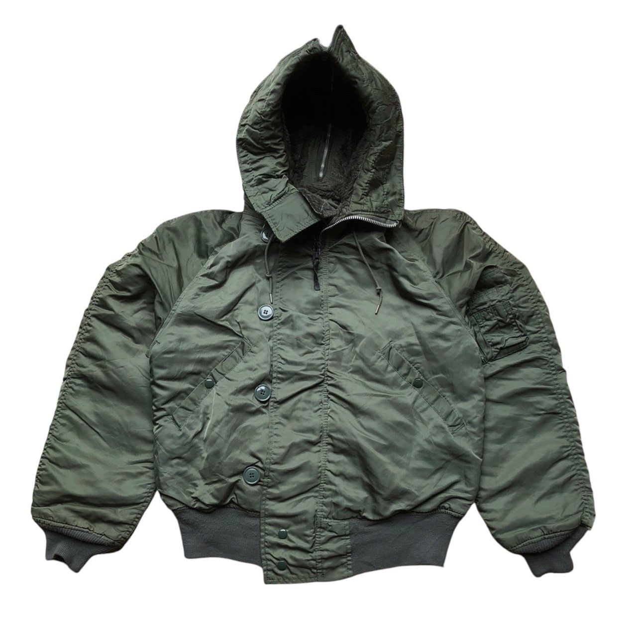 ジャケット・アウター 90s vintage oversize type N-2B bomber JK Vintage 90s Alpha Industries N-2B Hoodie Bomber Jacket