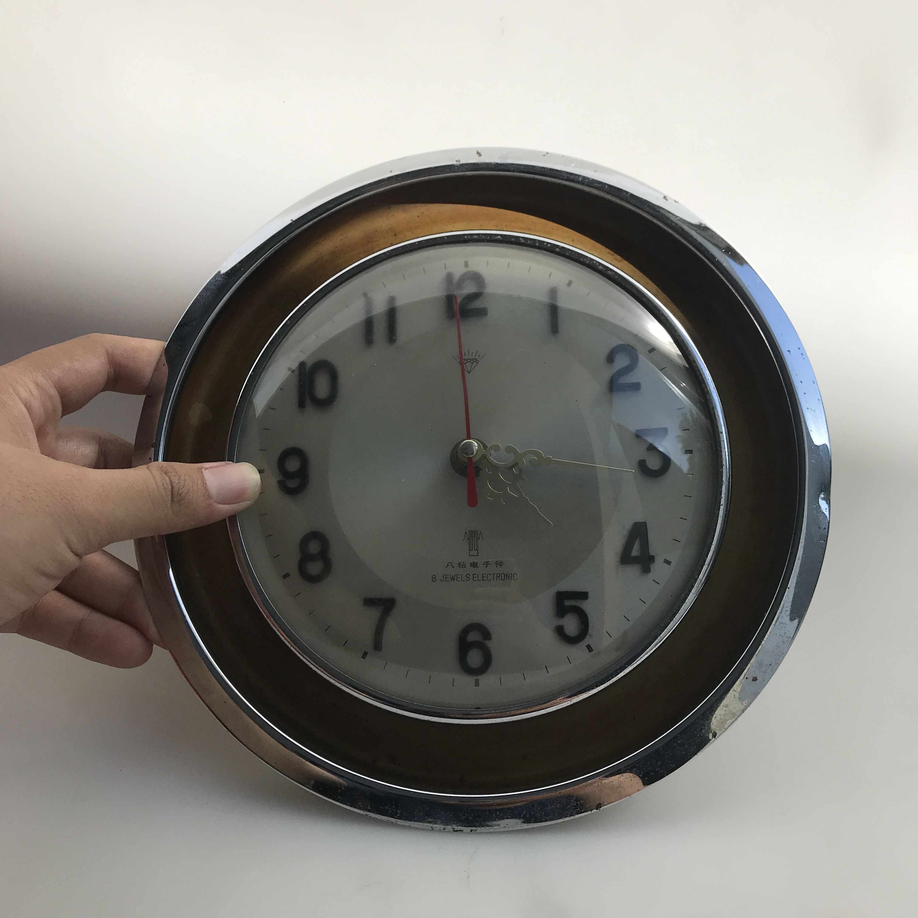 Vintage Vintage Diamond Wall Clock Silver Chrome Midcentury Japan Size ONE SIZE - 5 Thumbnail