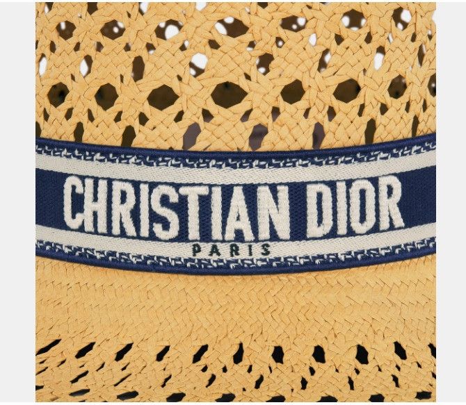 Dior o1w1db10325 Size: OS / 44NDM Large Brim Hat / Cap in Straw Size ONE SIZE - 6 Thumbnail