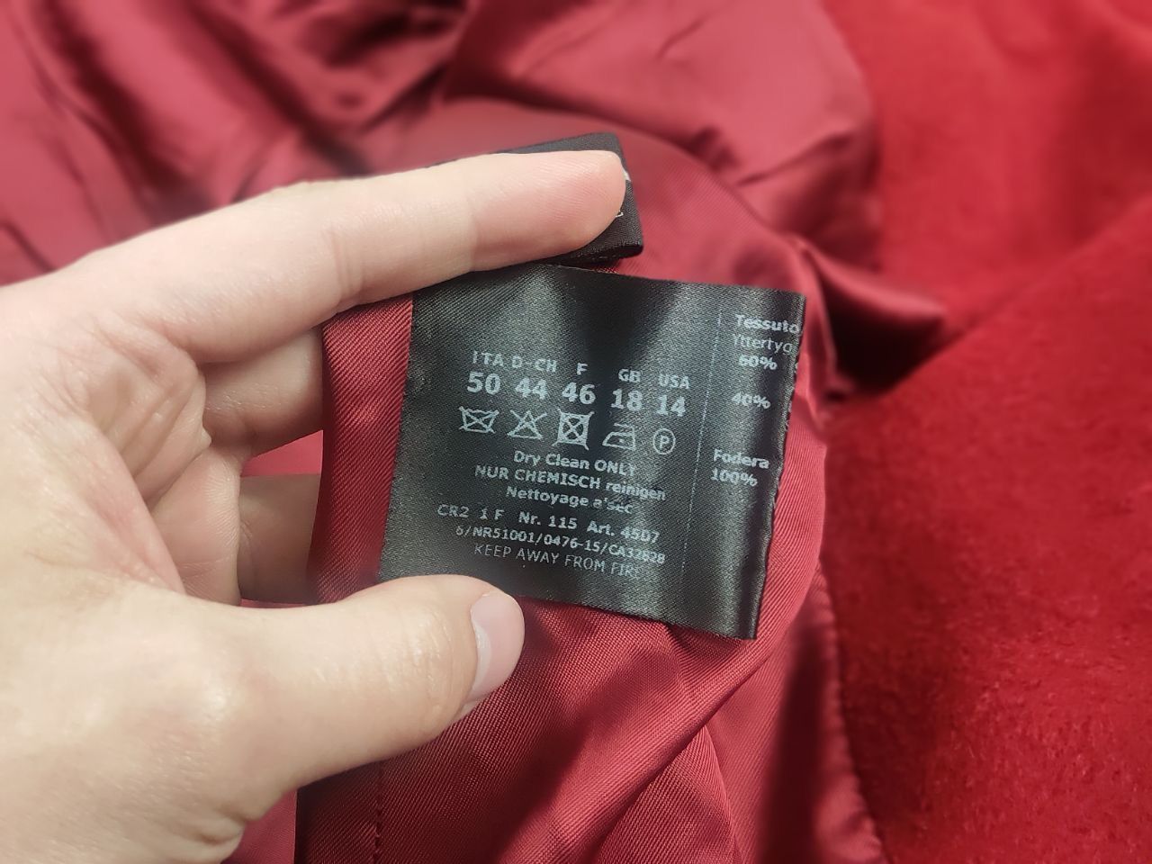 Cinzia Rocca Cinzia Rocca Due coat Red alpaca stand-up collar Jacket Size XL / US 12-14 / IT 48-50 - 17 Thumbnail