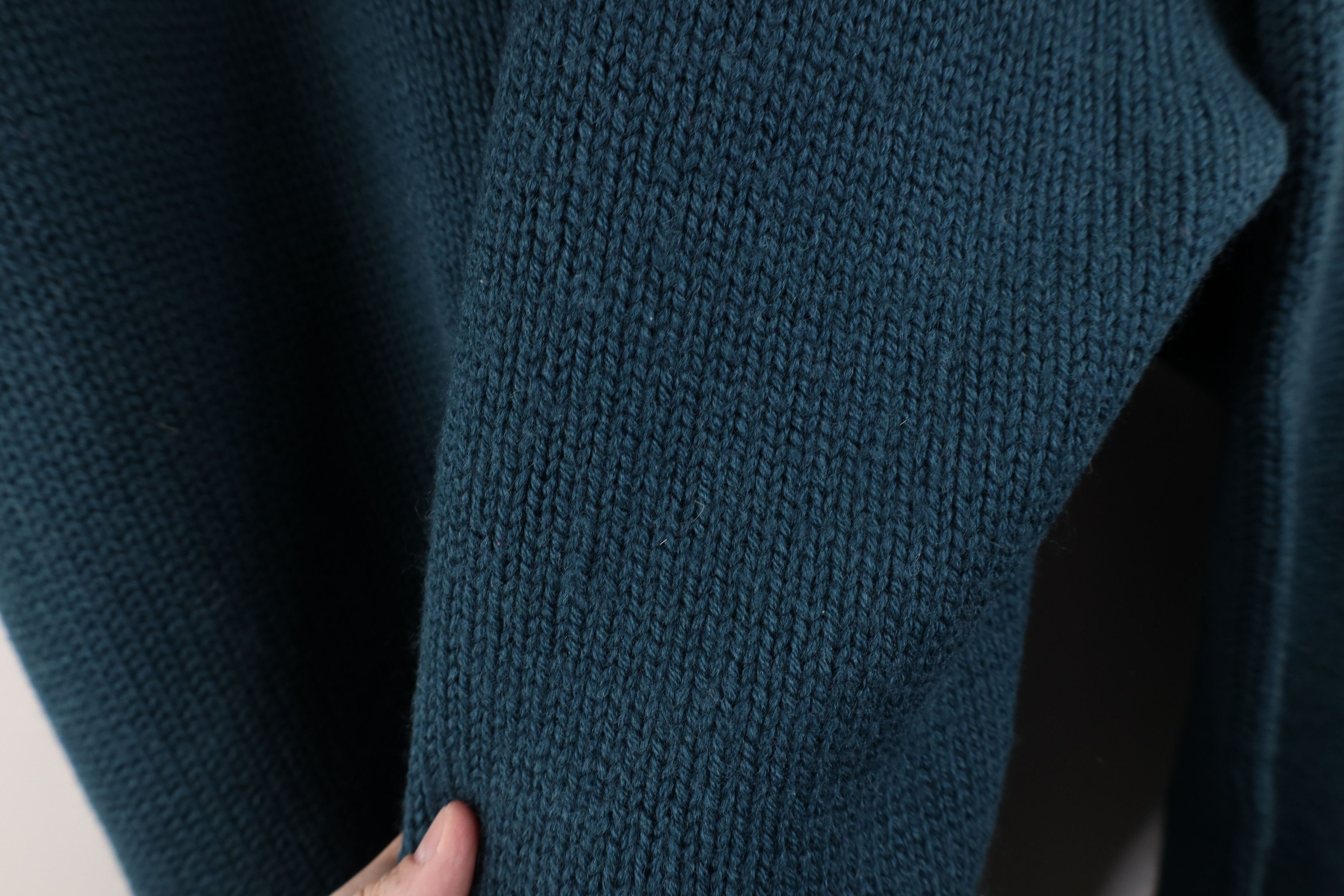 Vintage Vintage 90s Streetwear Heavyweight Wool Knit Sweater Teal Size US XXL / EU 58 / 5 - 5 Thumbnail