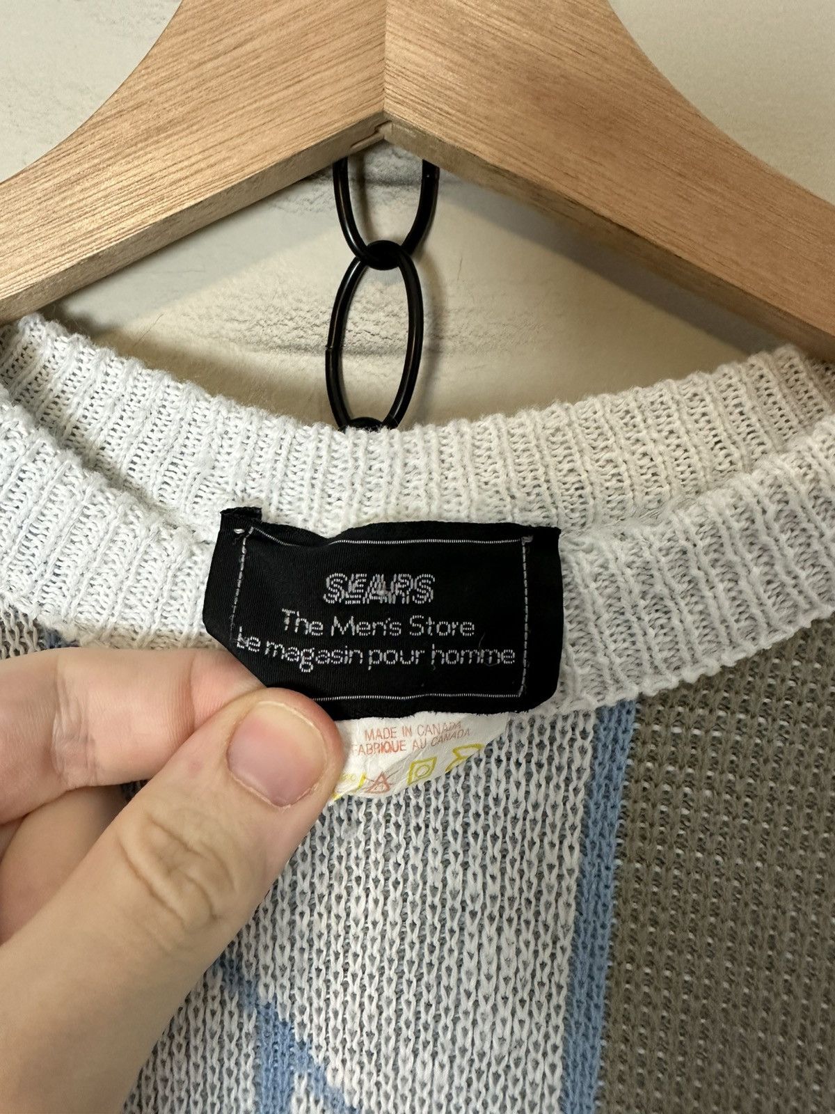 Sears × Vintage Vintage Sears Abstract Sweater Large Size US L / EU 52-54 / 3 - 3 Thumbnail