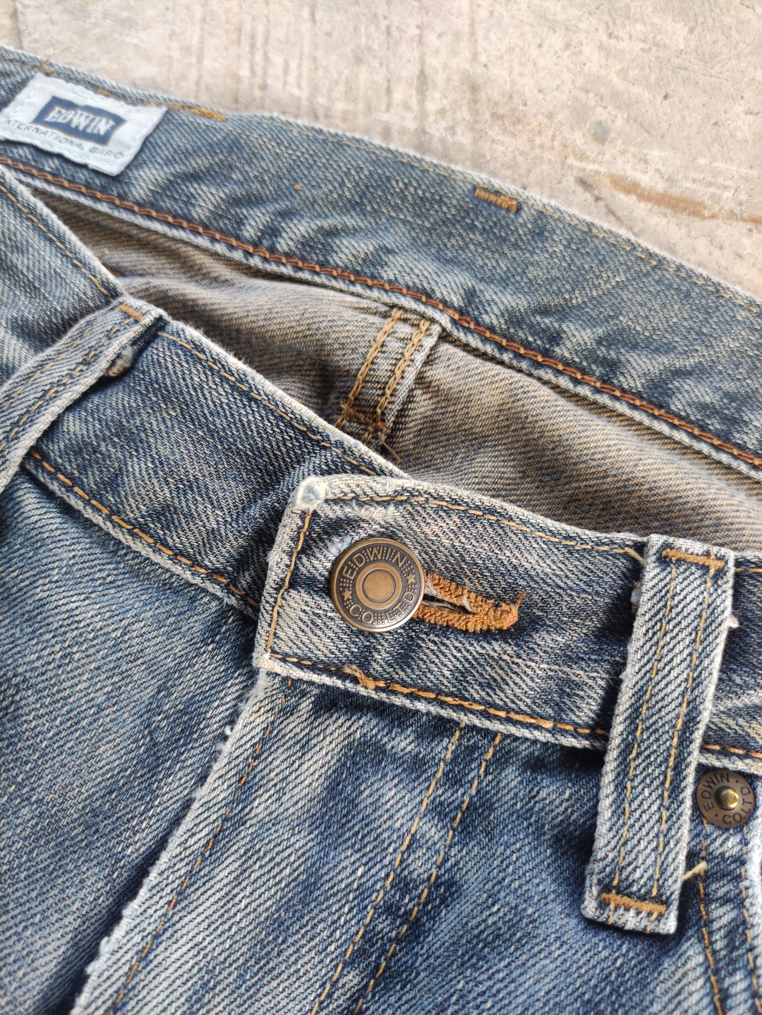 Edwin Vintage Edwin 404 Japan Jean Distressed Faded Denim Size US 32 / EU 48 - 5 Thumbnail