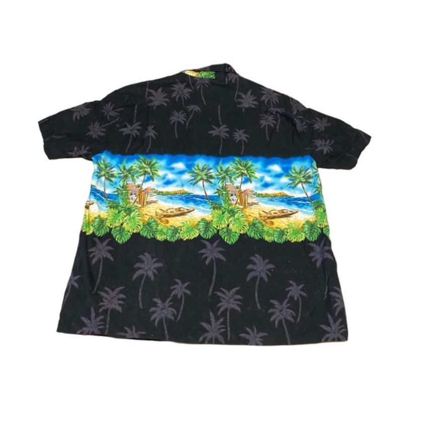 Other Vintage Hawaiian Aloha Shirt Palm Tree Beach Blue Hawaii XL Size US XL / EU 56 / 4 - 4 Thumbnail