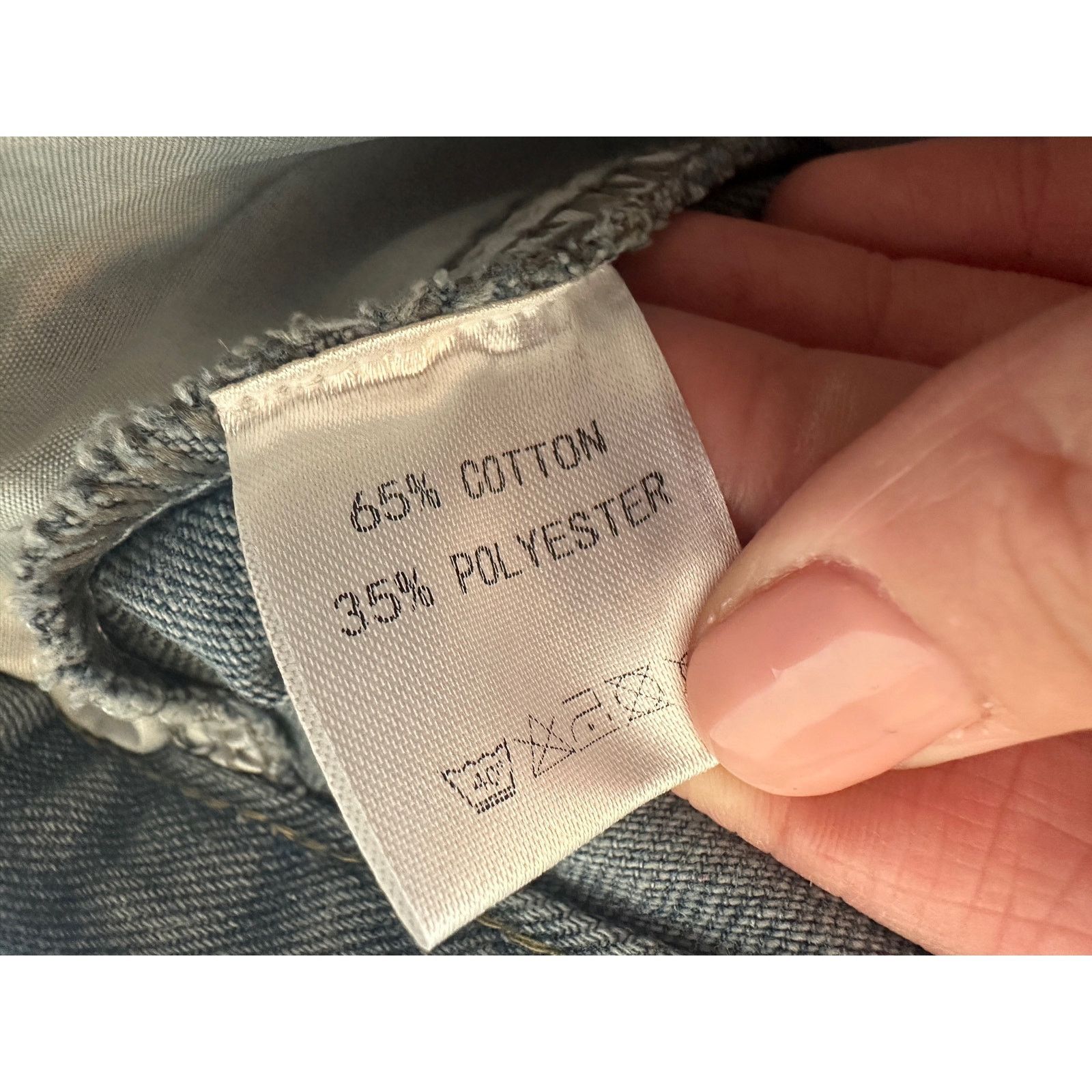Other Light Blue Wash Slit Denim Pocket Cotton Blend Midi Skirt Size 30" / US 8 / IT 44 - 10 Thumbnail